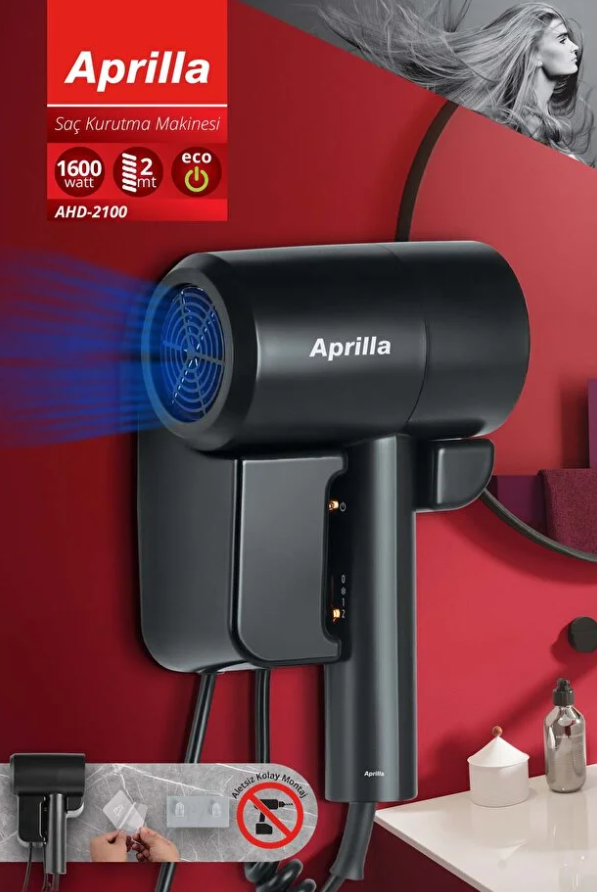 Aprilla AHD-2100 Saç Kurutma Makinesi Siyah
