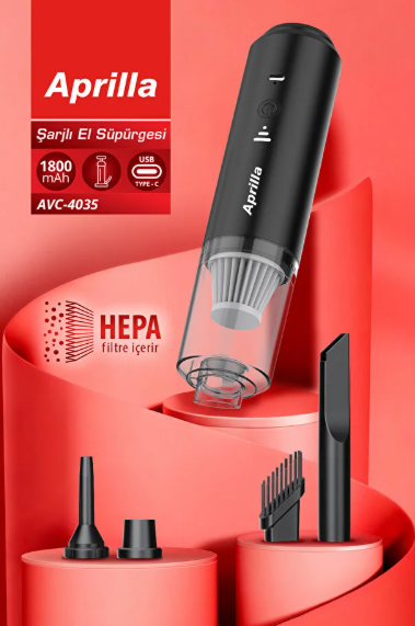Aprilla AVC-4035 Şarjlı El Süpürgesi Siyah