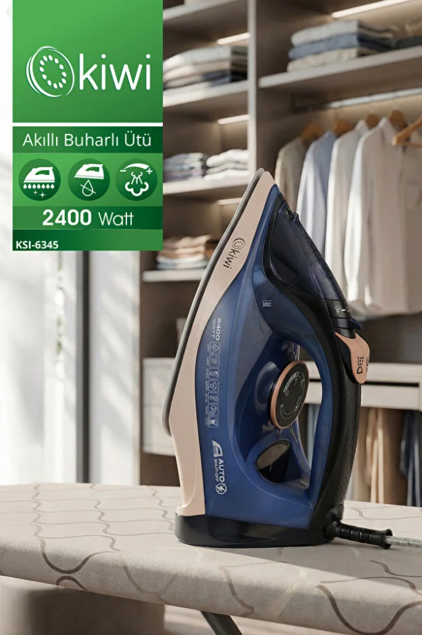 Kiwi KSI-6345 Akıllı Buharlı Ütü Kırmızı