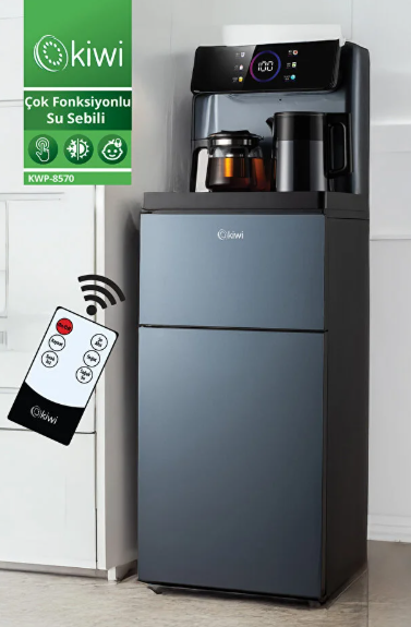 Kiwi KWP-8570 Gizli Damacanalı Dahili Otomatik Çaycılı Sıcak Soğuk Dijital Su Sebili