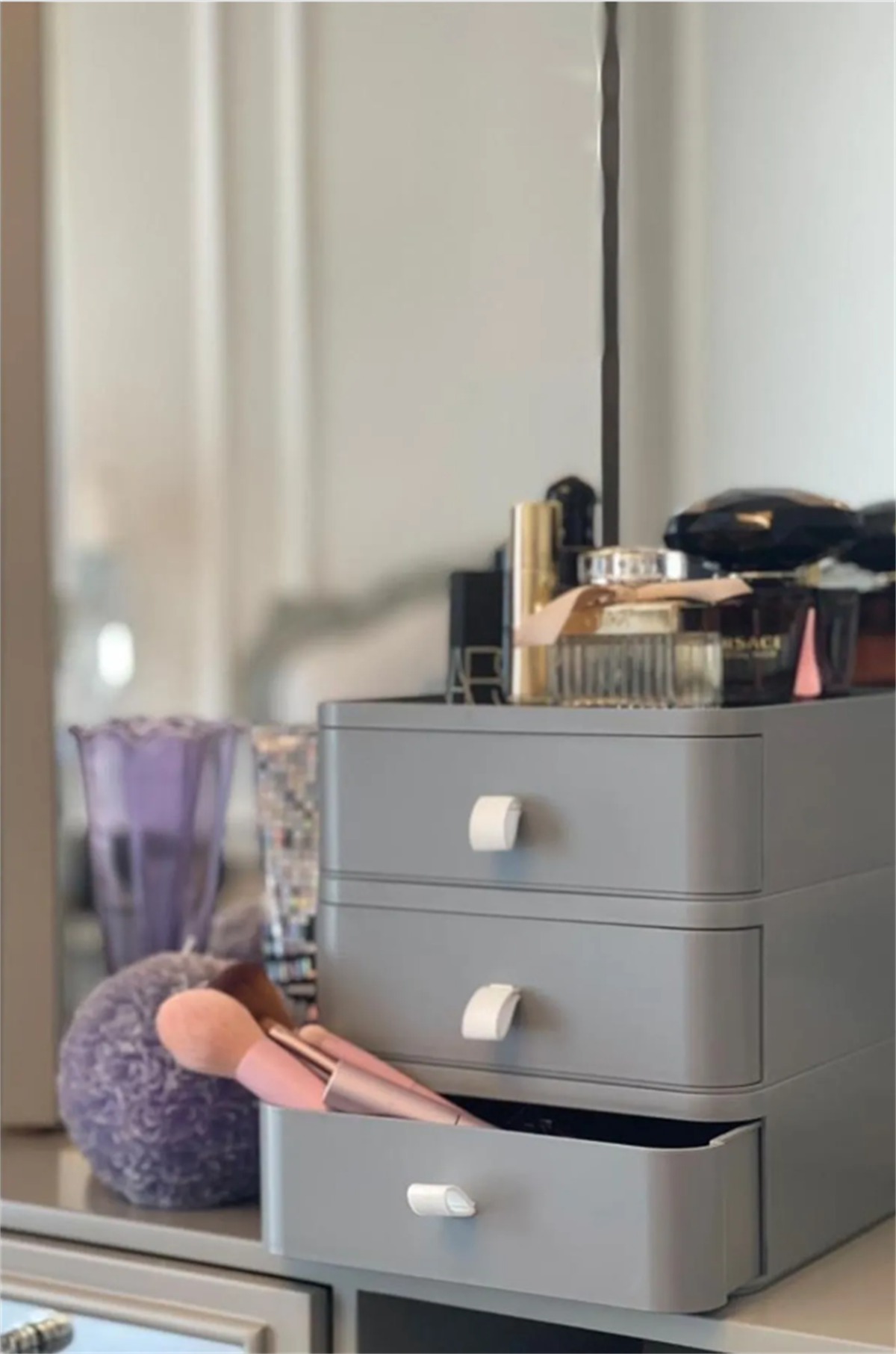 MiniHome Çok Amaçlı Organizer 3'lü Çekmece Antrasit