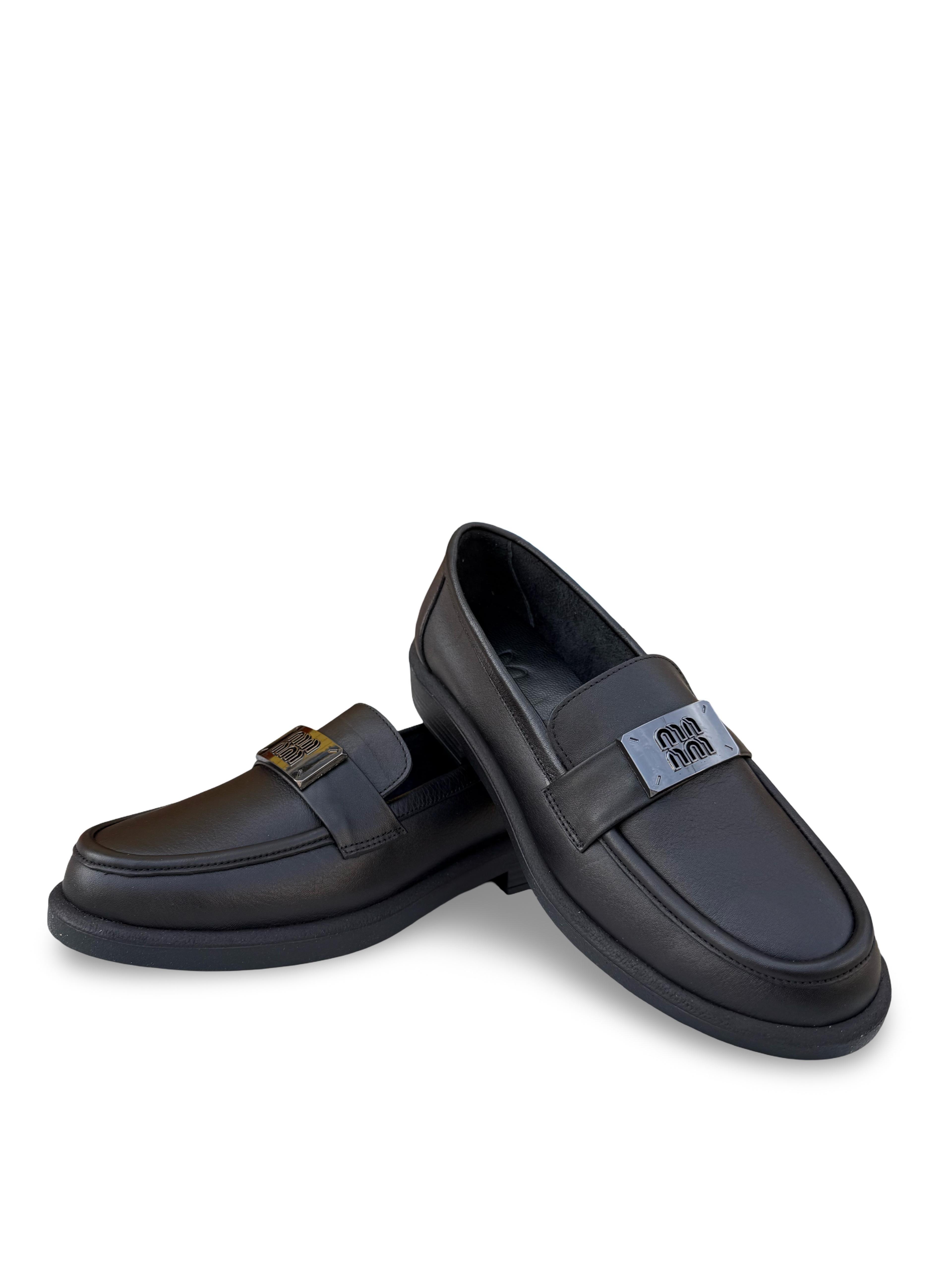 Bty04528 Hakiki Deri Kadın Loafer & Babet Siyah