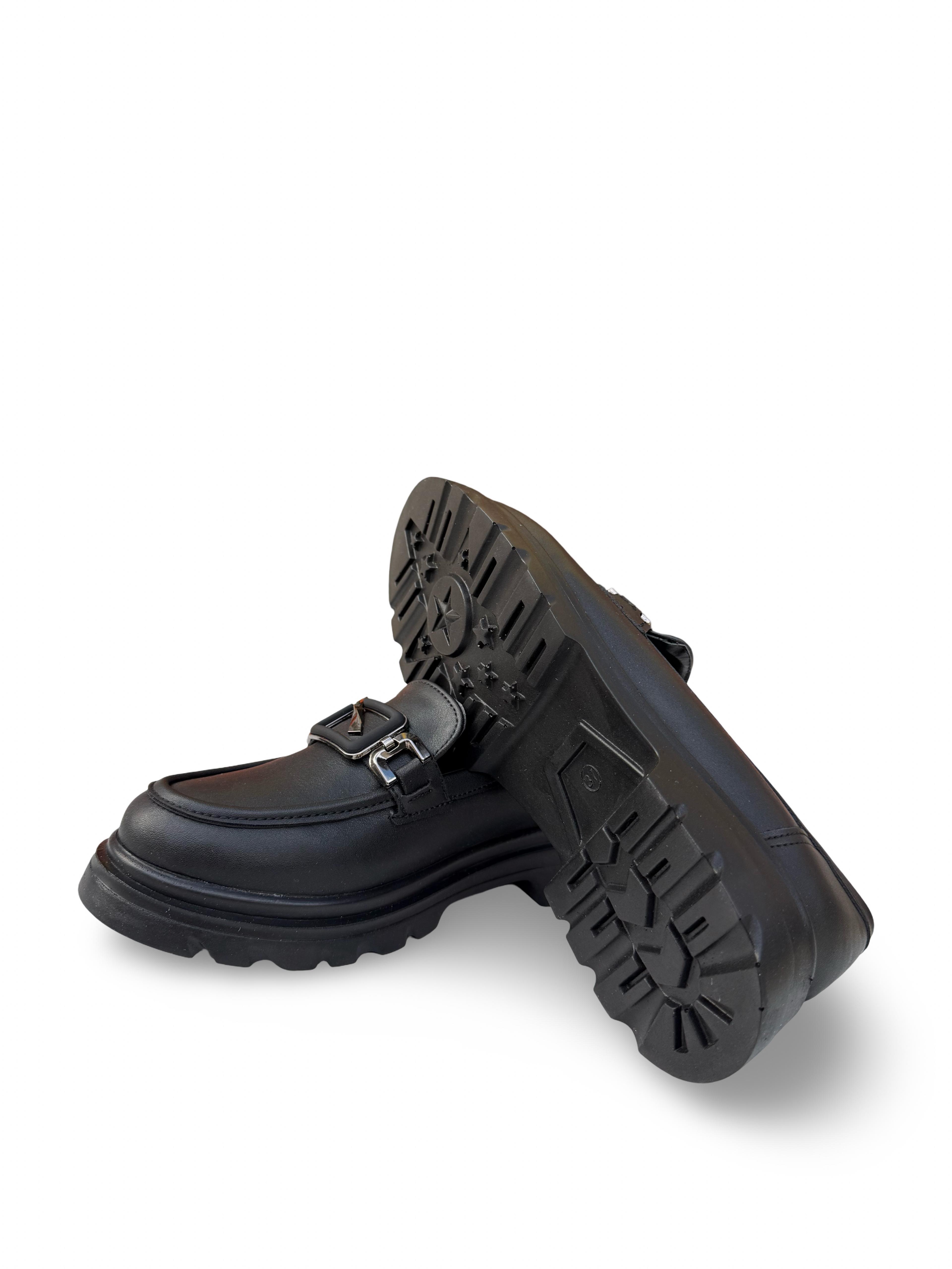 Bty186819 Hakiki Deri Kadın Loafer Siyah