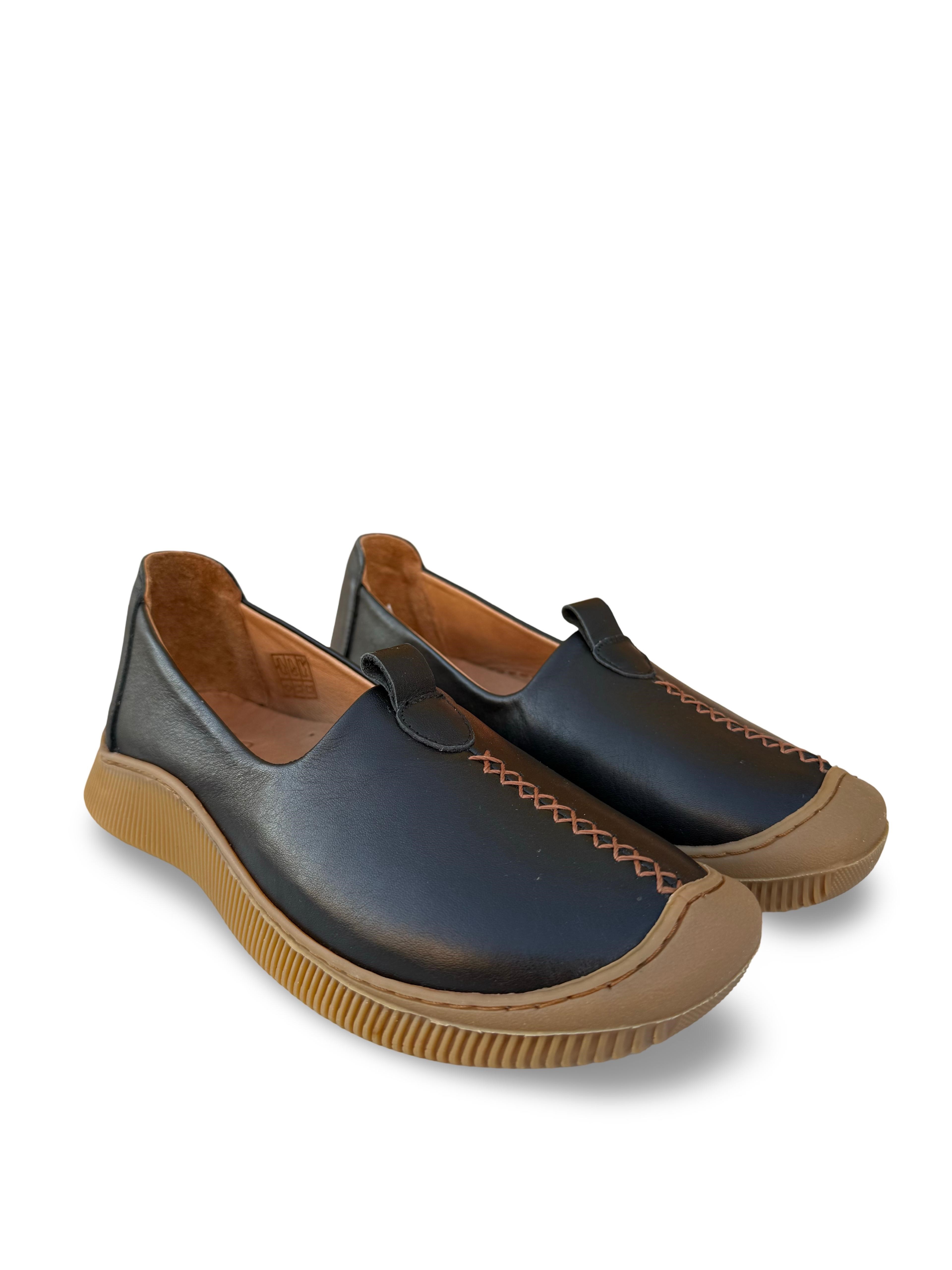 Bty260700 Hakiki Deri Comfort Taban Kadın Casual Ayakkabı Siyah