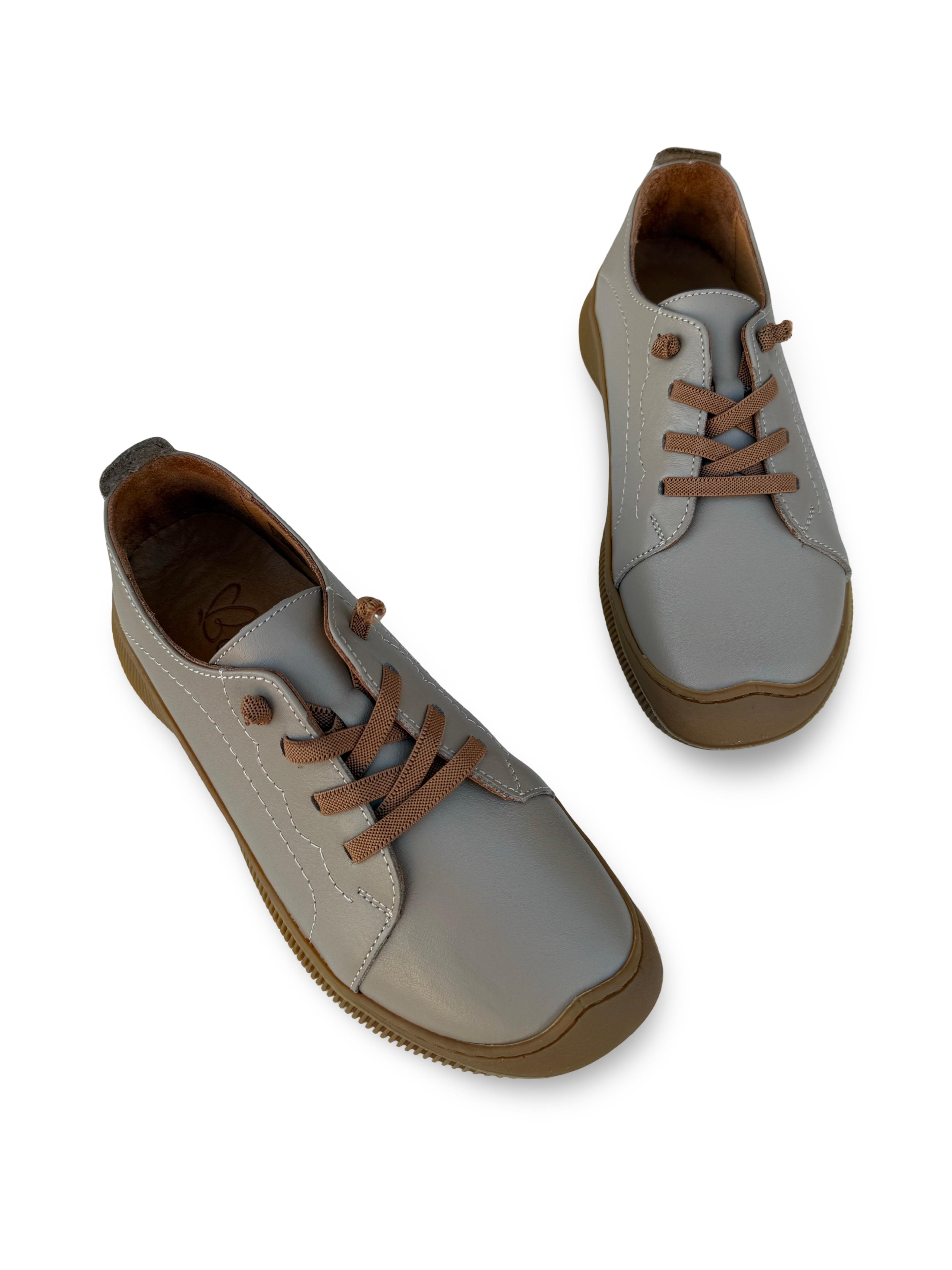 Bty260701 Hakiki Deri Kadın Casual Ayakkabı Silver