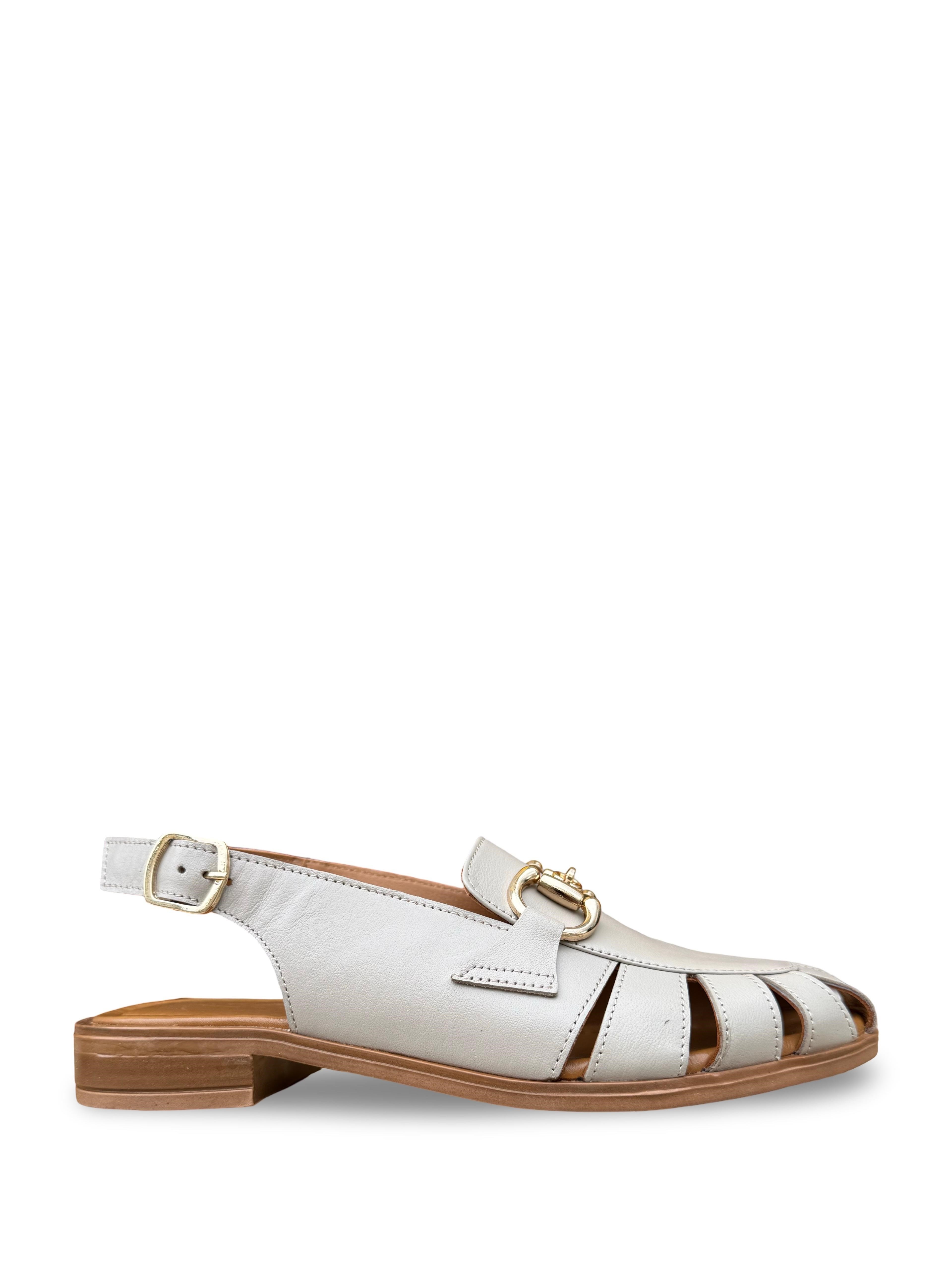 Bty2640034 Hakiki Deri Kadın Loafer Ayakkabı Silver