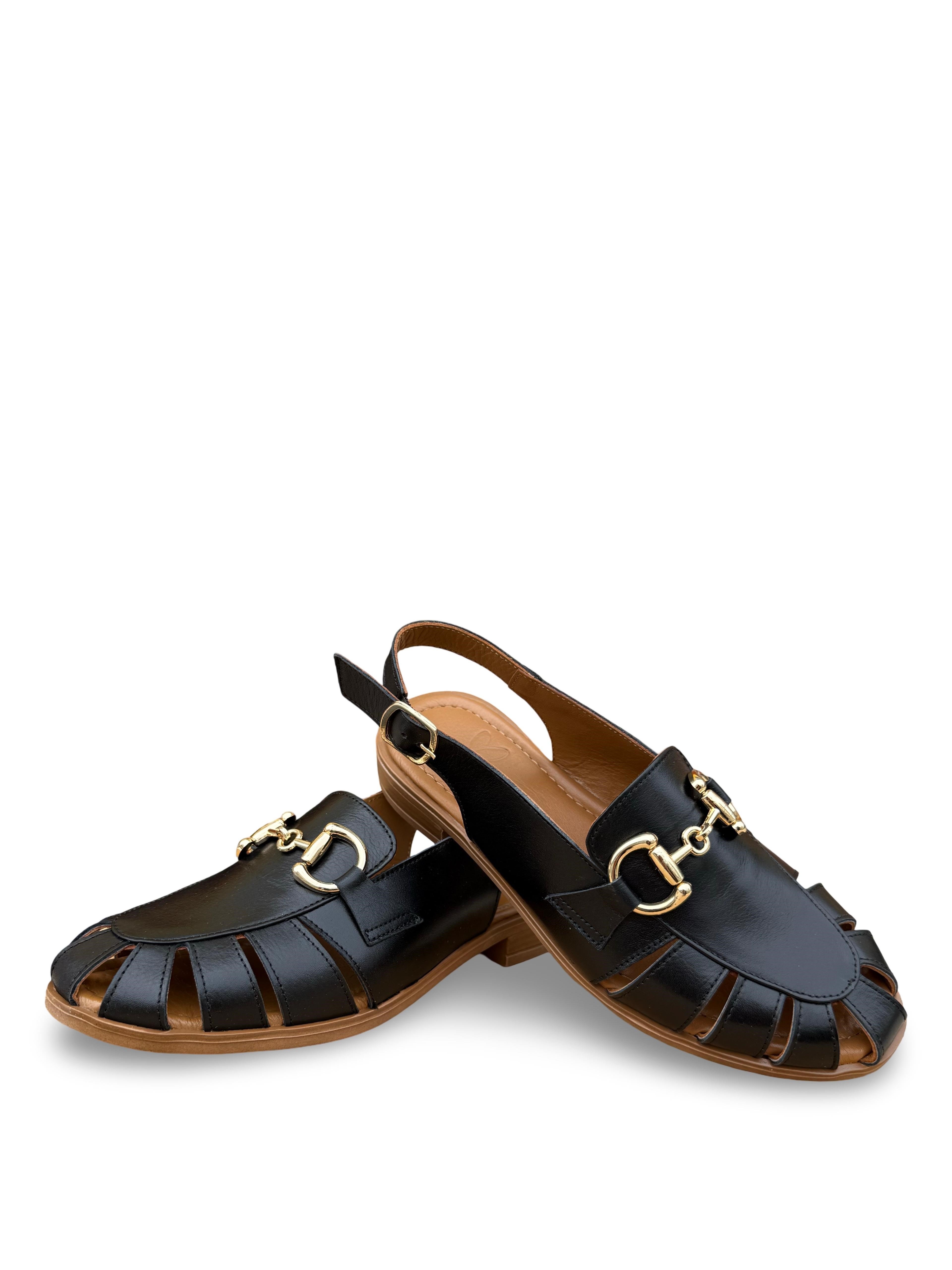 Bty2640034 Hakiki Deri Kadın Loafer Ayakkabı Siyah