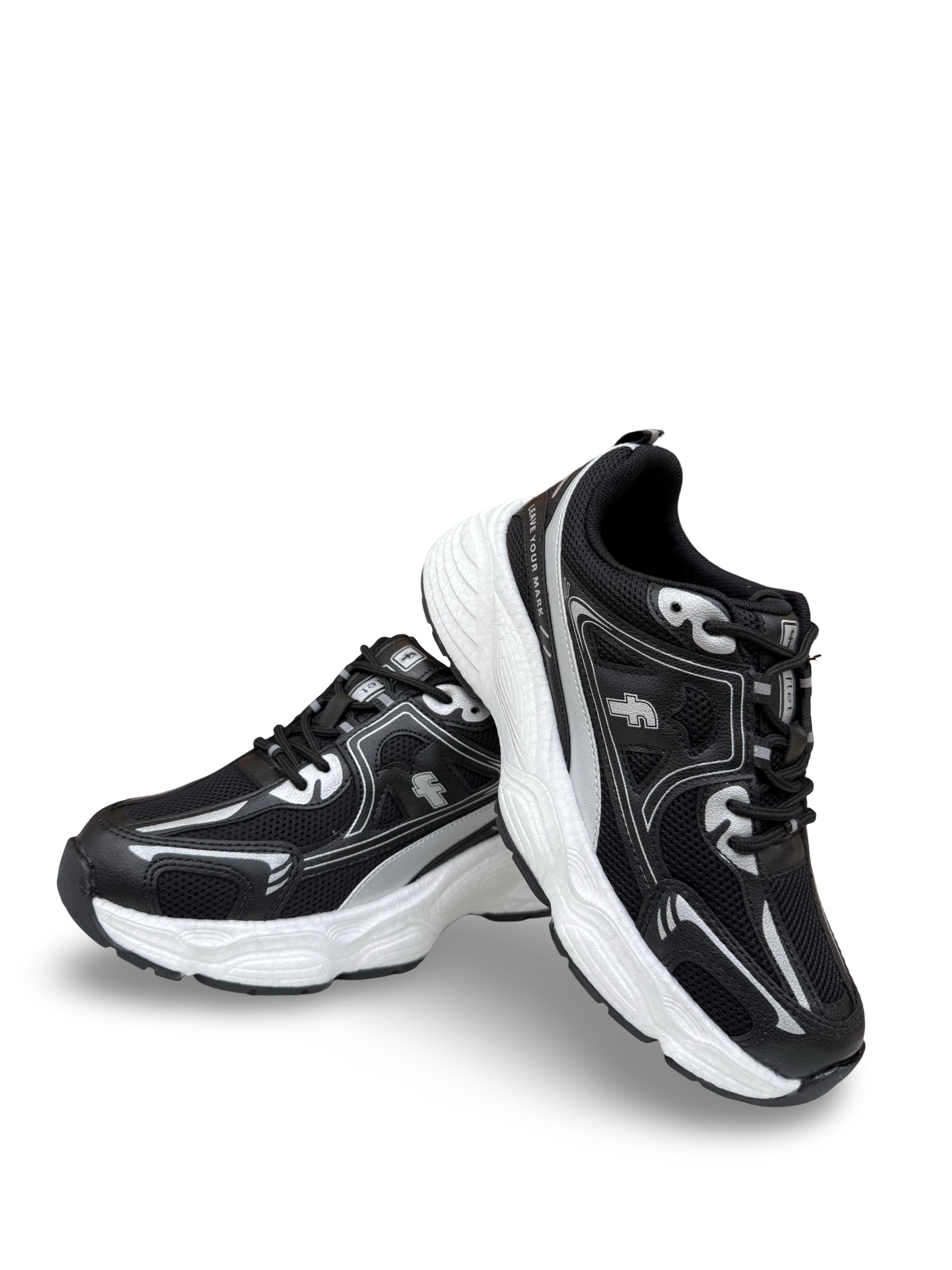Conpax 329 Unisex Spor Ayakkabı Siyah Beyaz