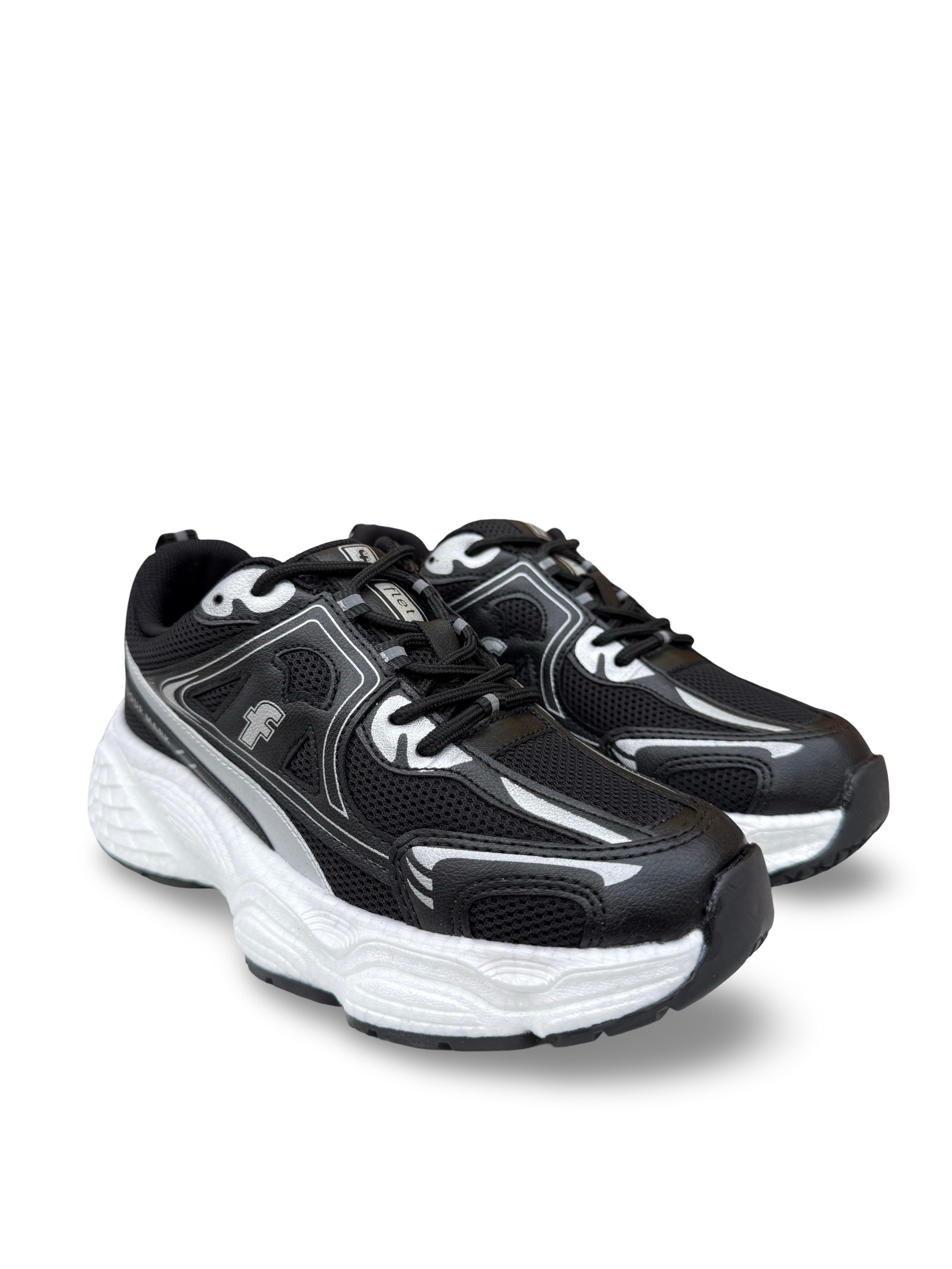 Conpax 329 Unisex Spor Ayakkabı Siyah Beyaz