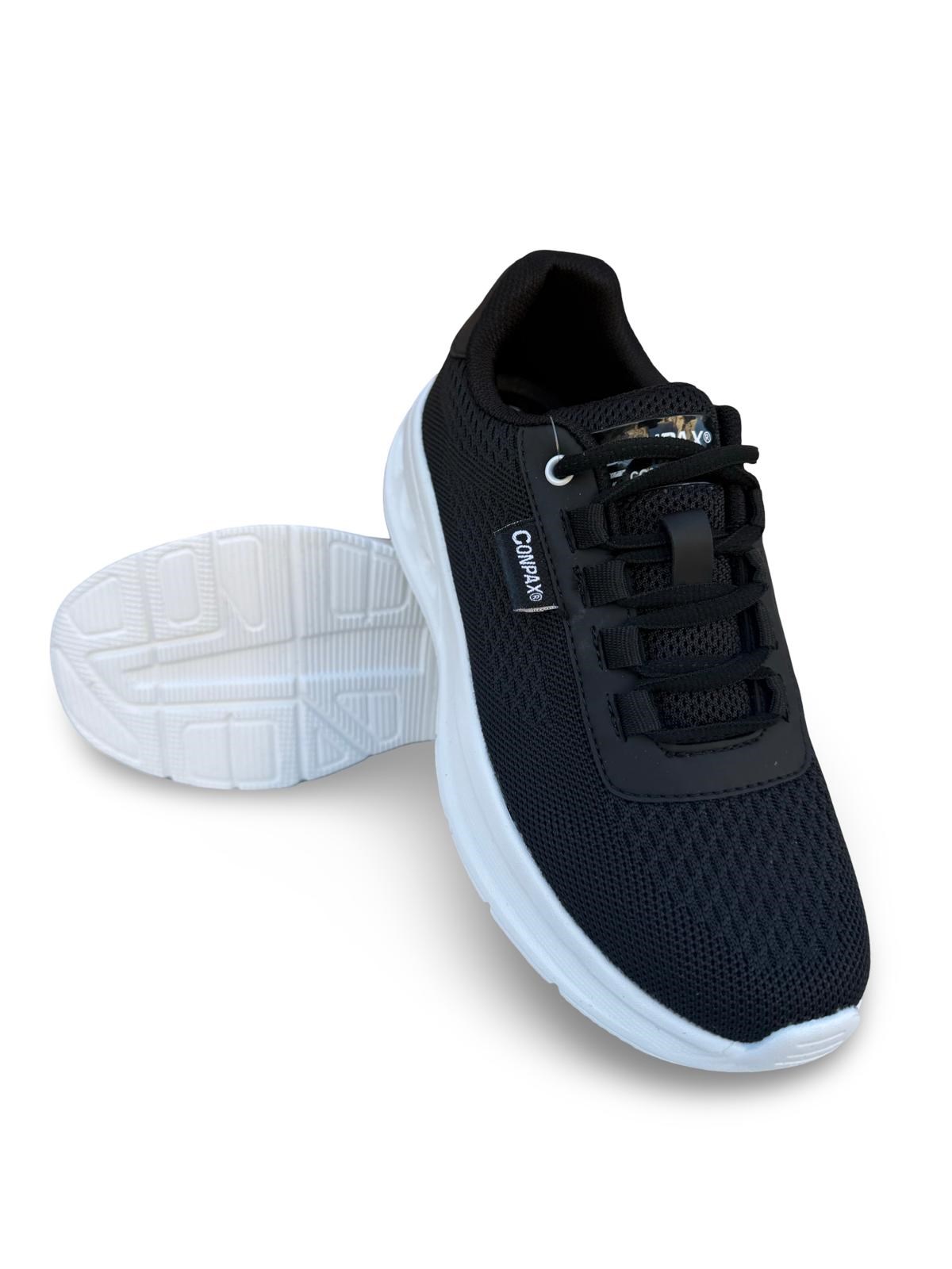 Conpax 9124 Unisex Spor Ayakkabı Siyah Beyaz