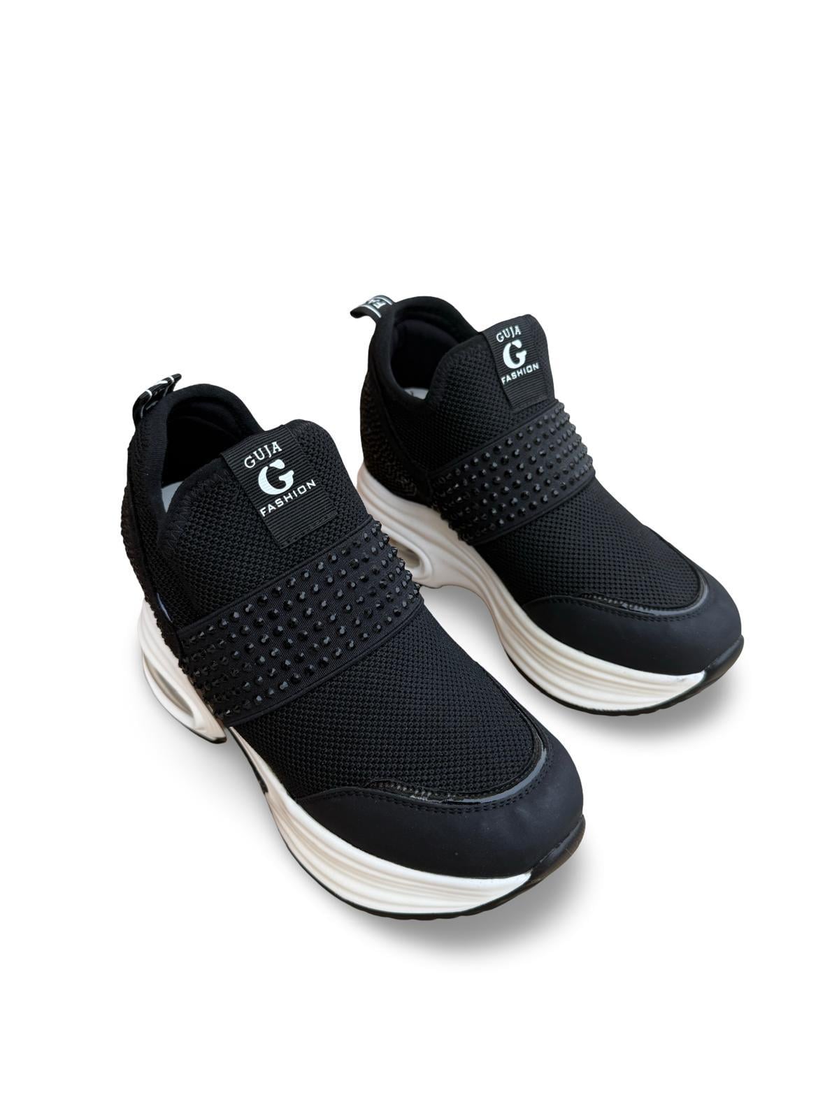Guja 24K300-4 Streç Kumaş Air Taban Kadın Sneaker Siyah