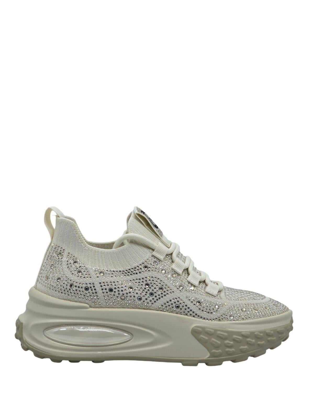 Guja 24K305-4 Kadın Sneaker Aır Taban Taş Detaylı Bej
