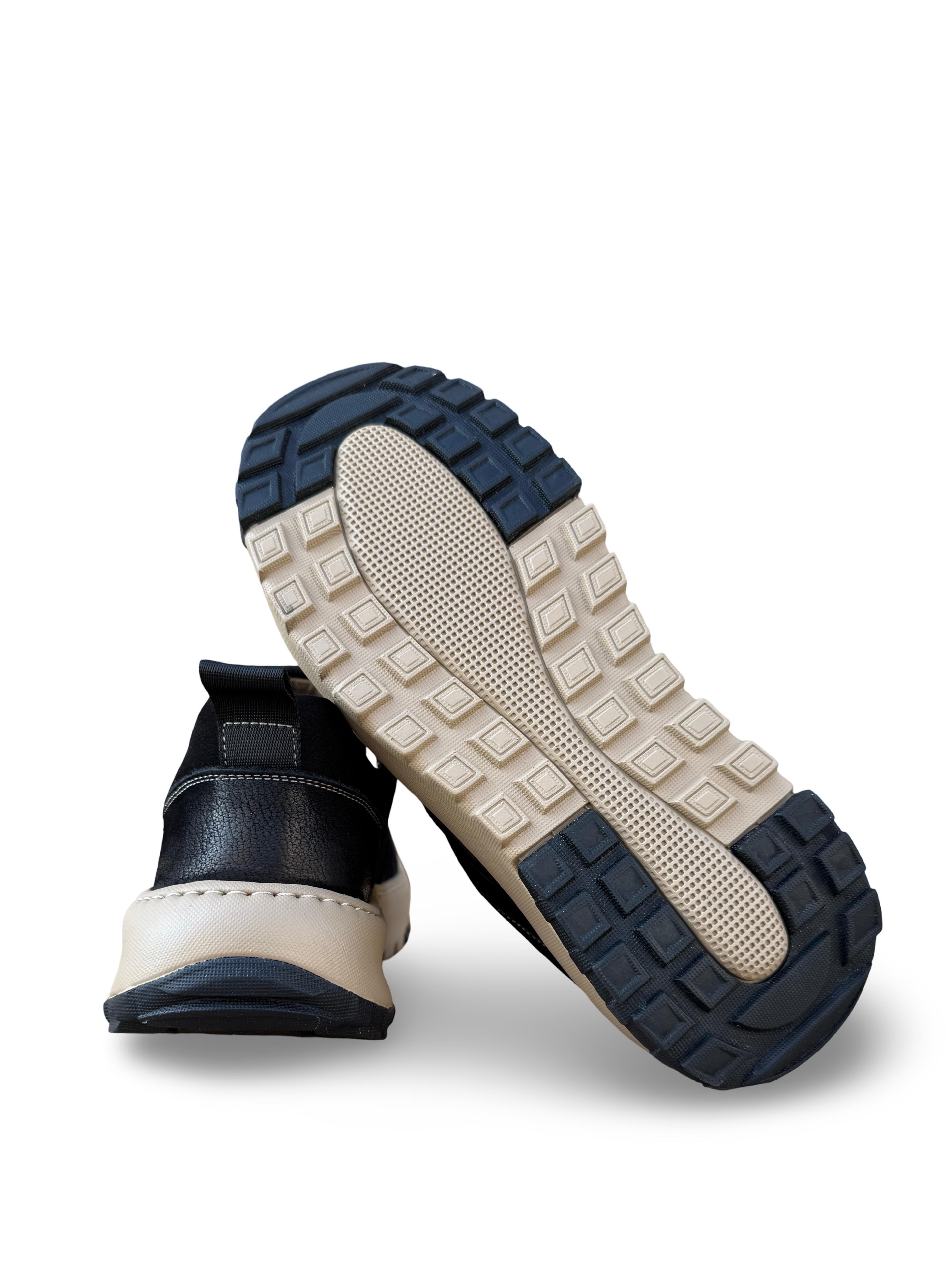 Guja 26K552 Hakiki Nubuk Deri Erkek Sneaker Spor Siyah