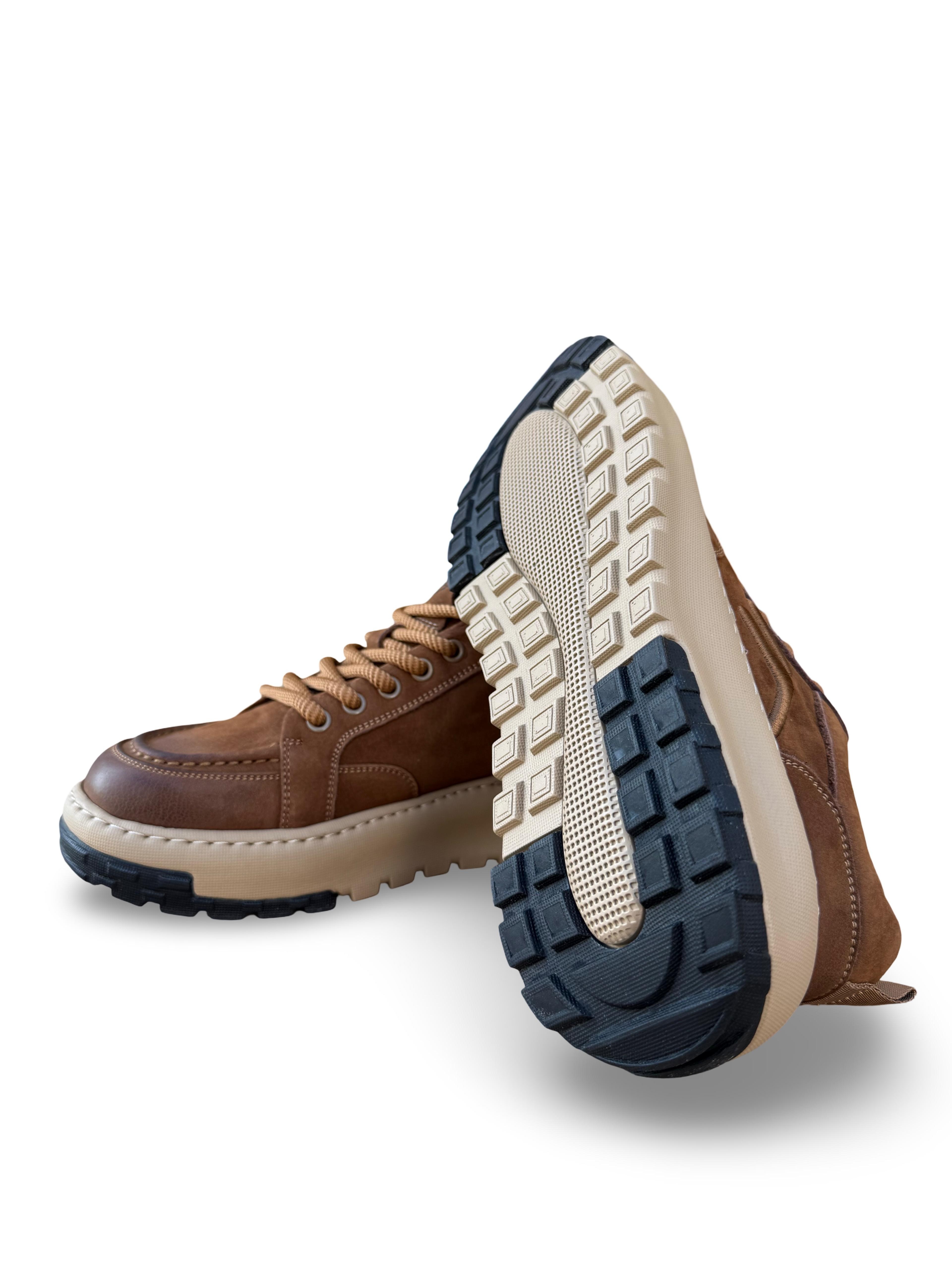 Guja 26K552 Hakiki Nubuk Deri Erkek Sneaker Spor Camel