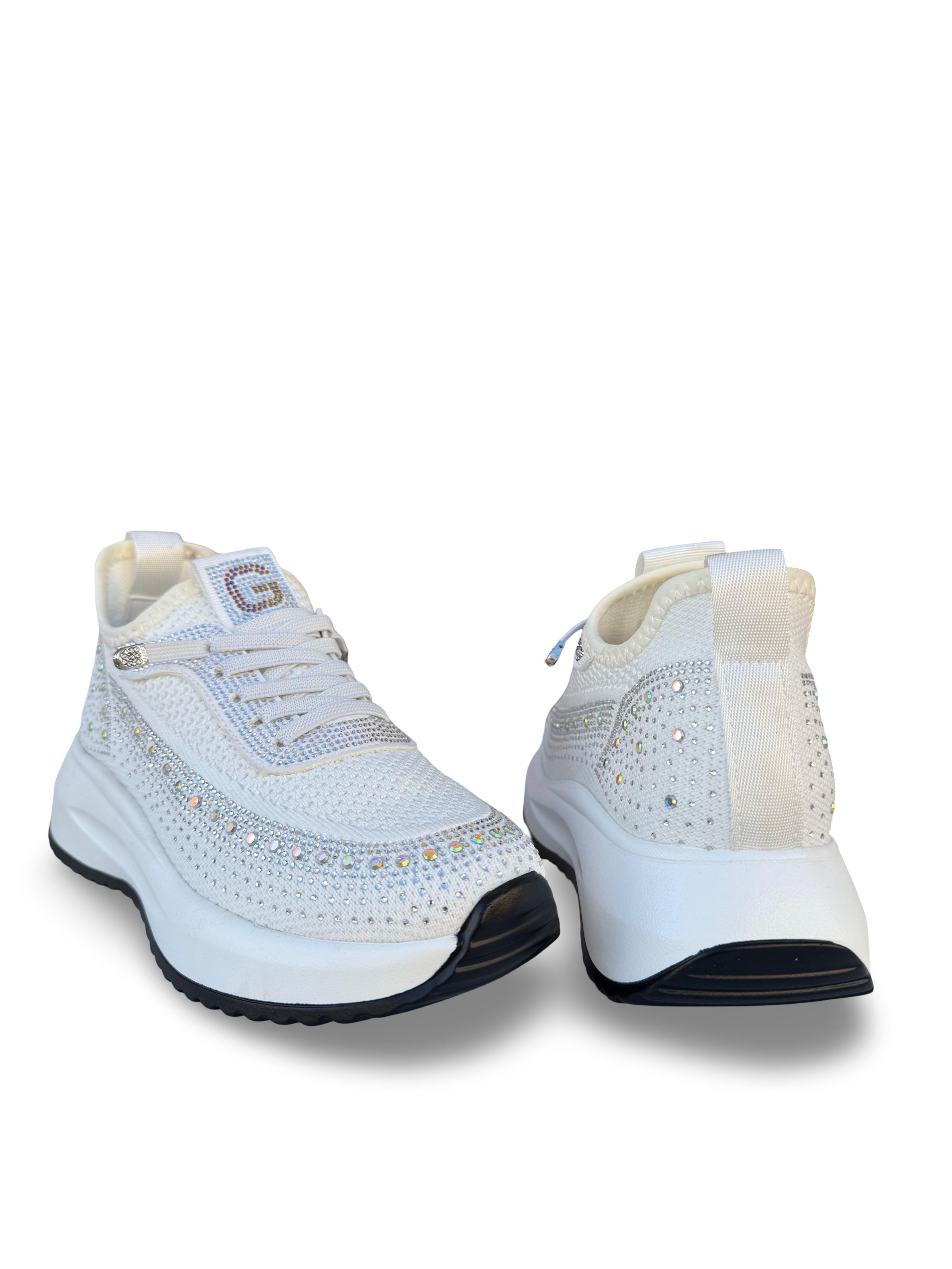 Guja Y301-3 Taşlı Kadın Spor Sneaker Beyaz