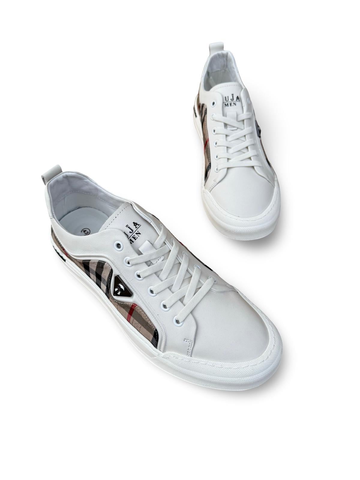 Guja Y510-4 Ekose Erkek Sneaker Beyaz