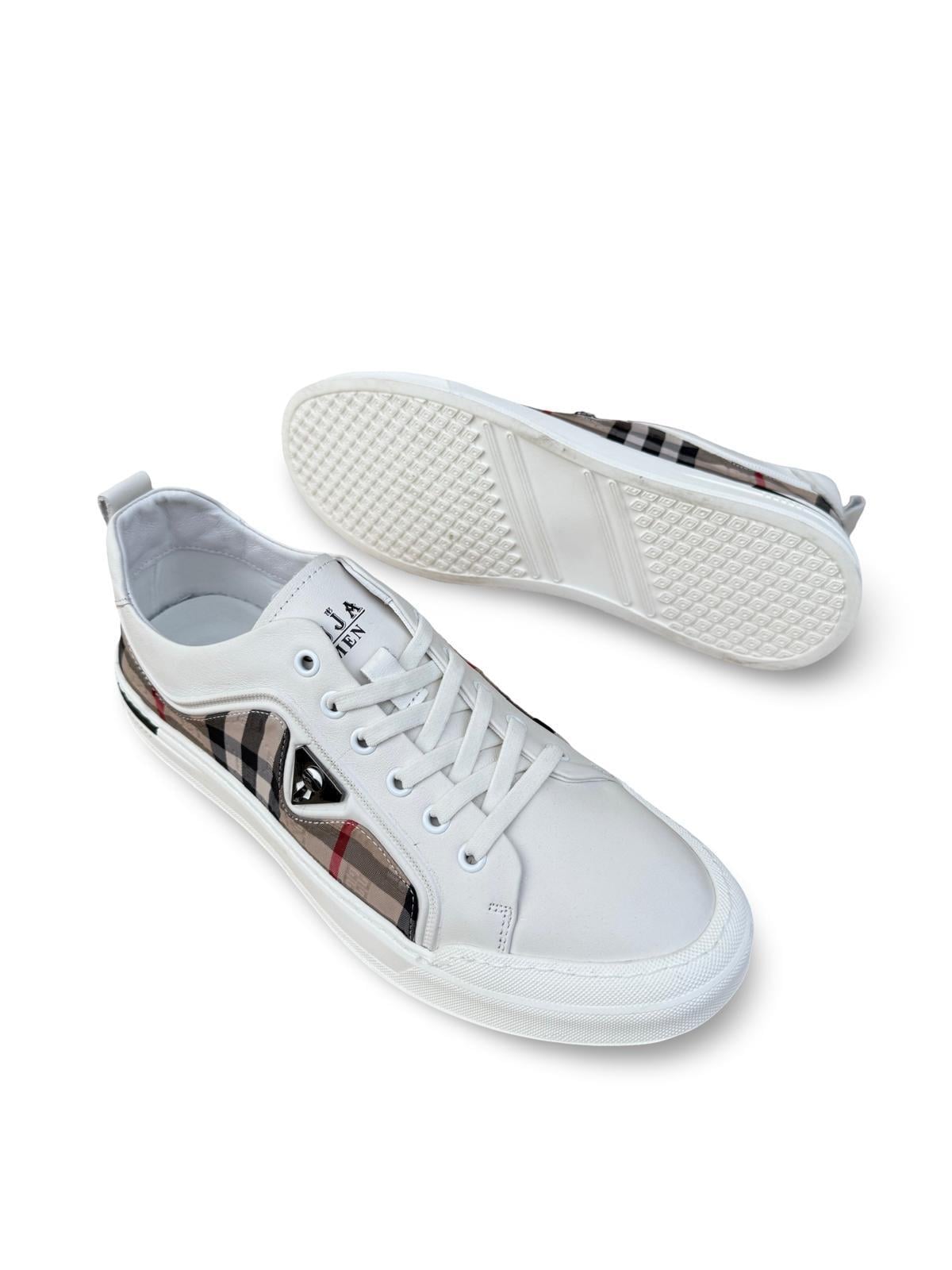 Guja Y510-4 Ekose Erkek Sneaker Beyaz