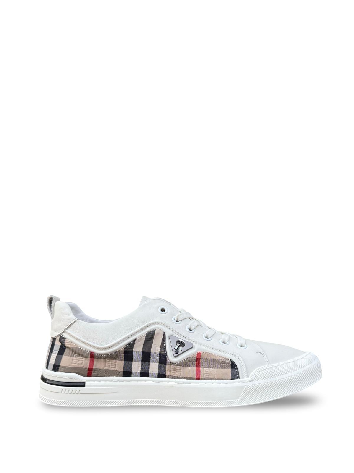 Guja Y510-4 Ekose Erkek Sneaker Beyaz