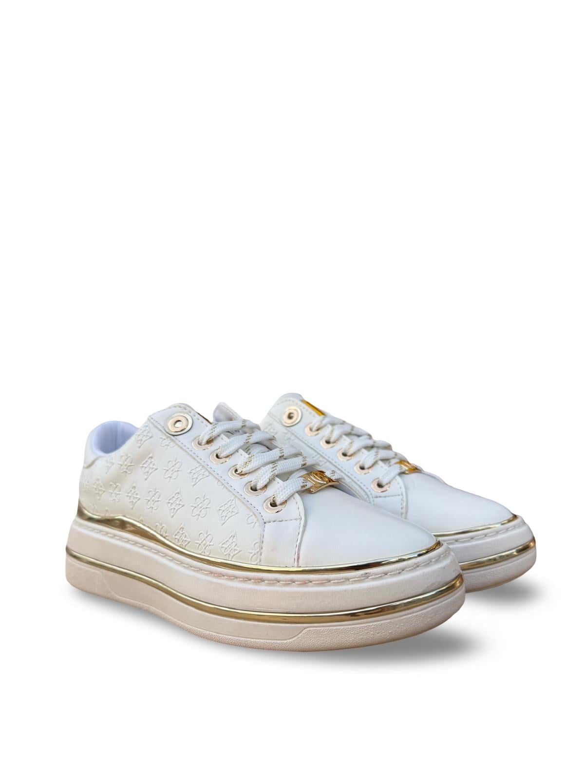 K73-2711 Eva Taban Kadın Sneaker Beyaz Altın