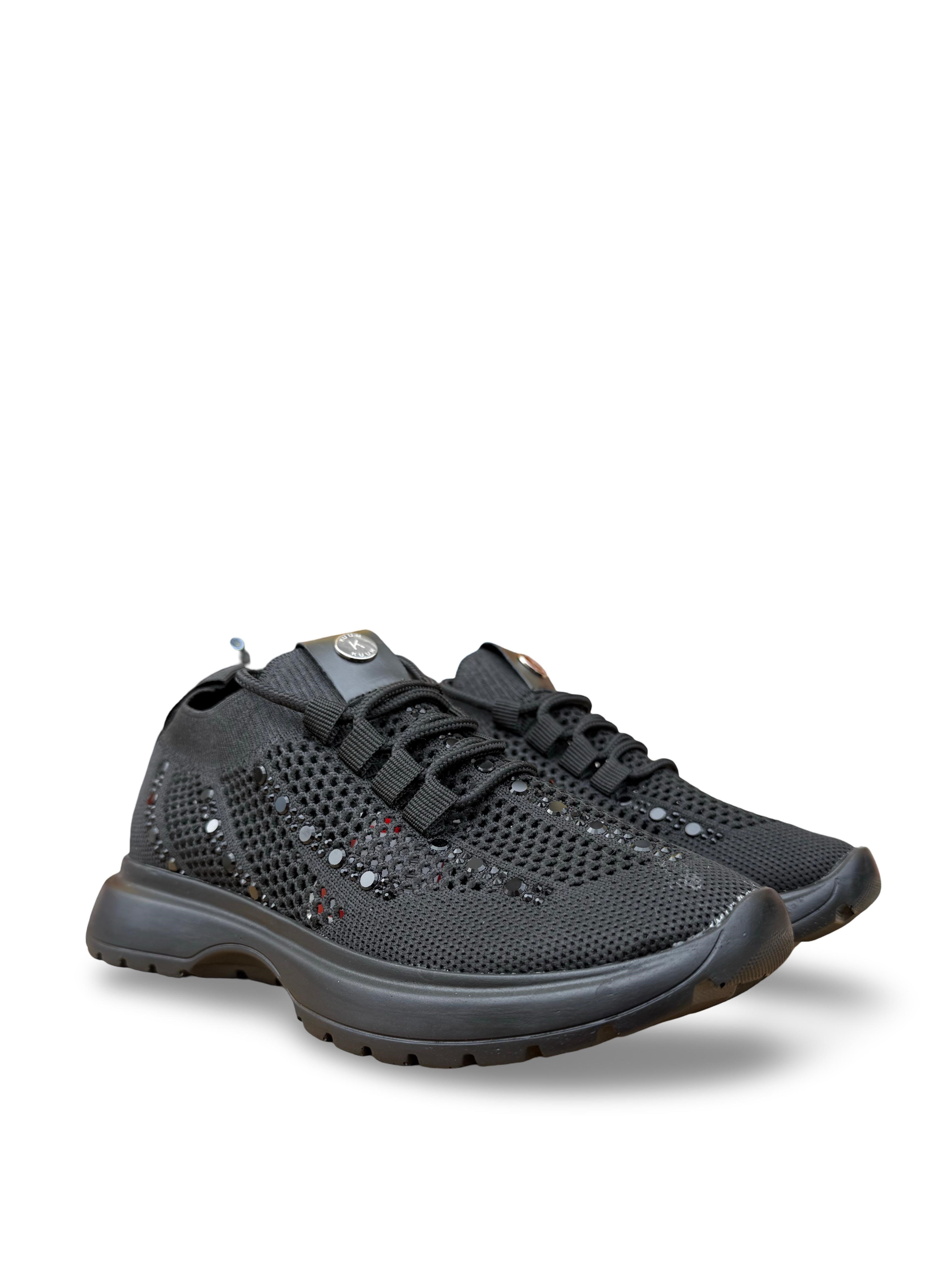 Kuum  K165203 Taş Detaylı Kadın Sneaker Siyah