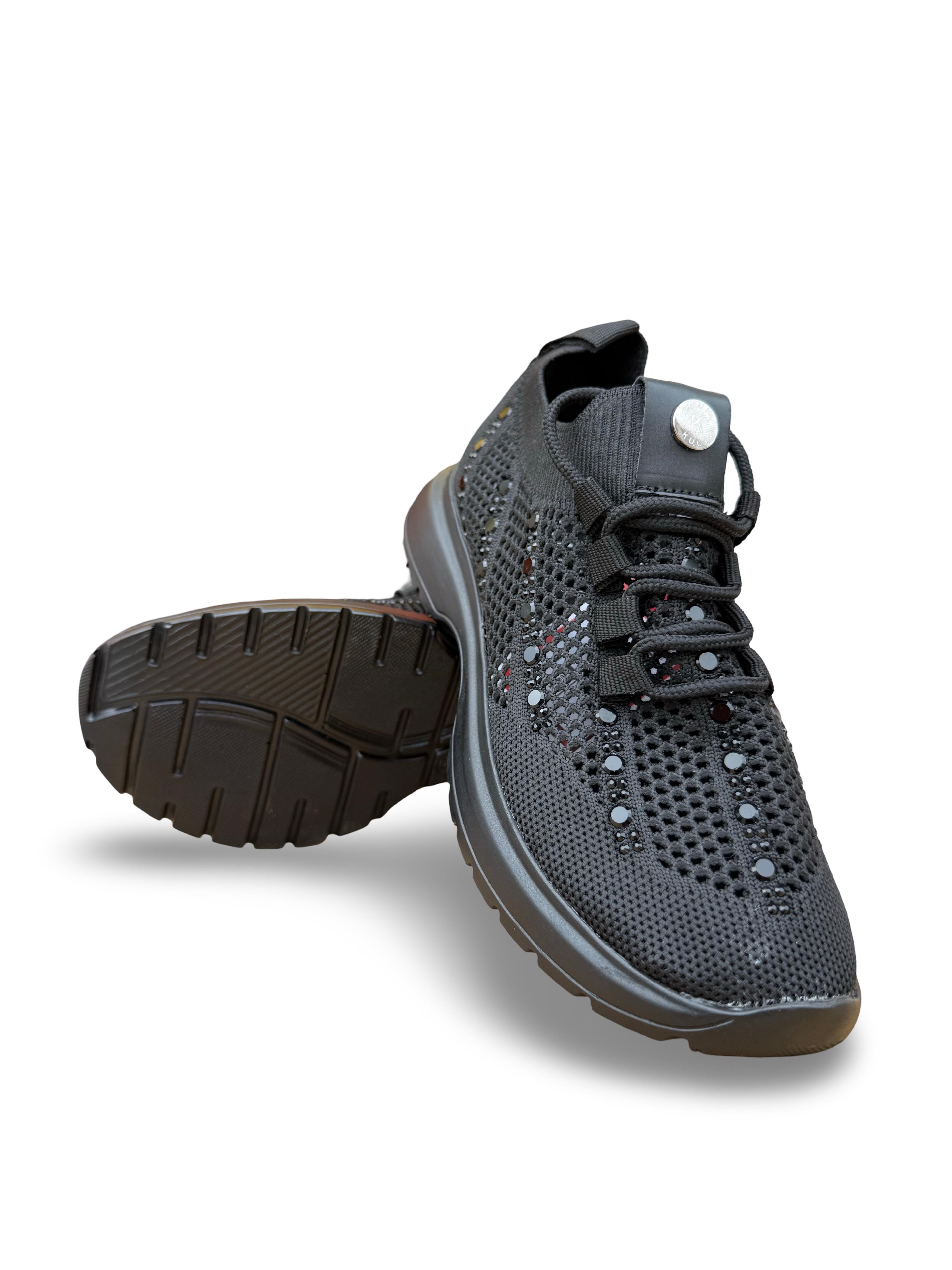 Kuum  K165203 Taş Detaylı Kadın Sneaker Siyah