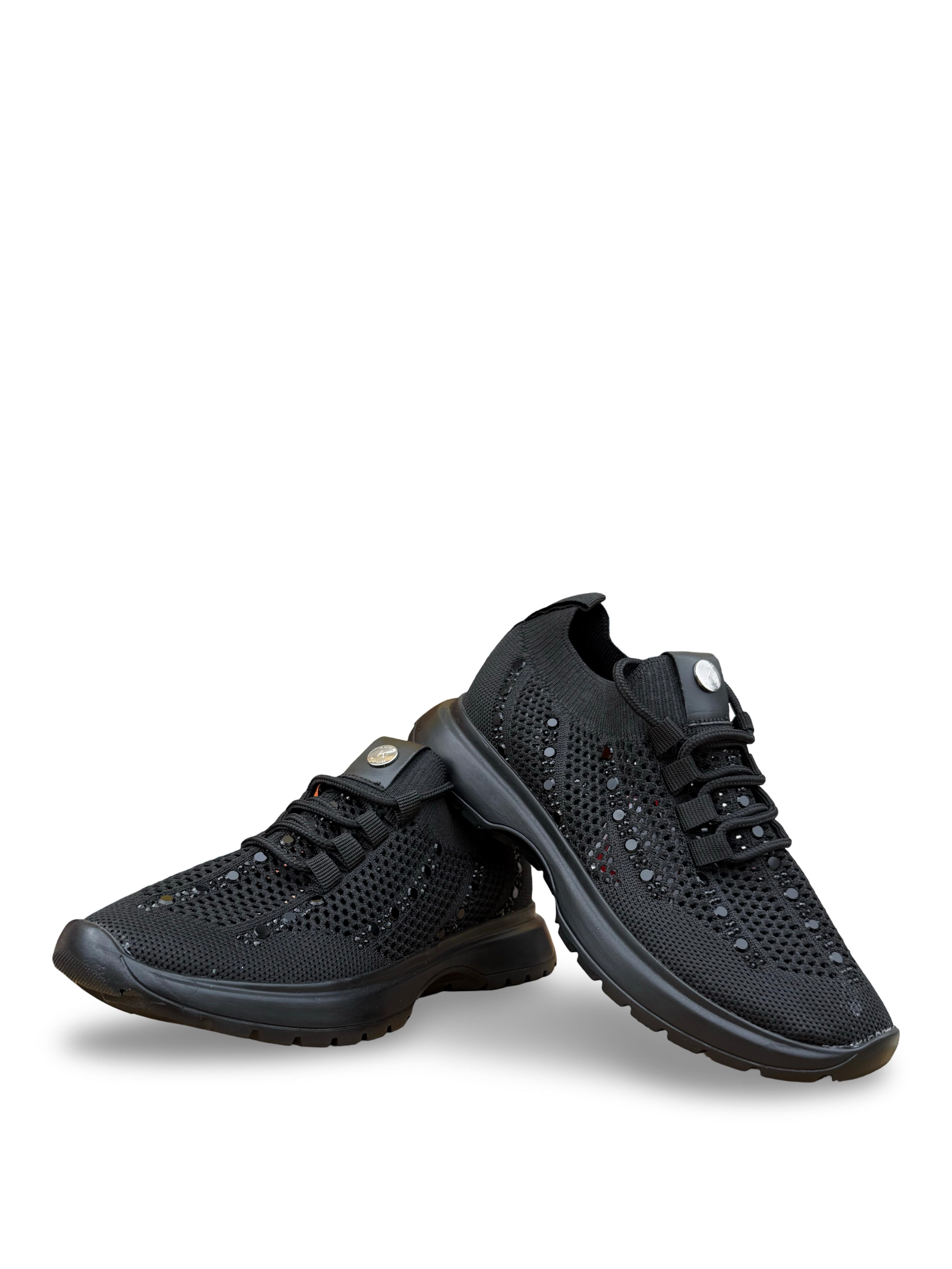 Kuum  K165203 Taş Detaylı Kadın Sneaker Siyah