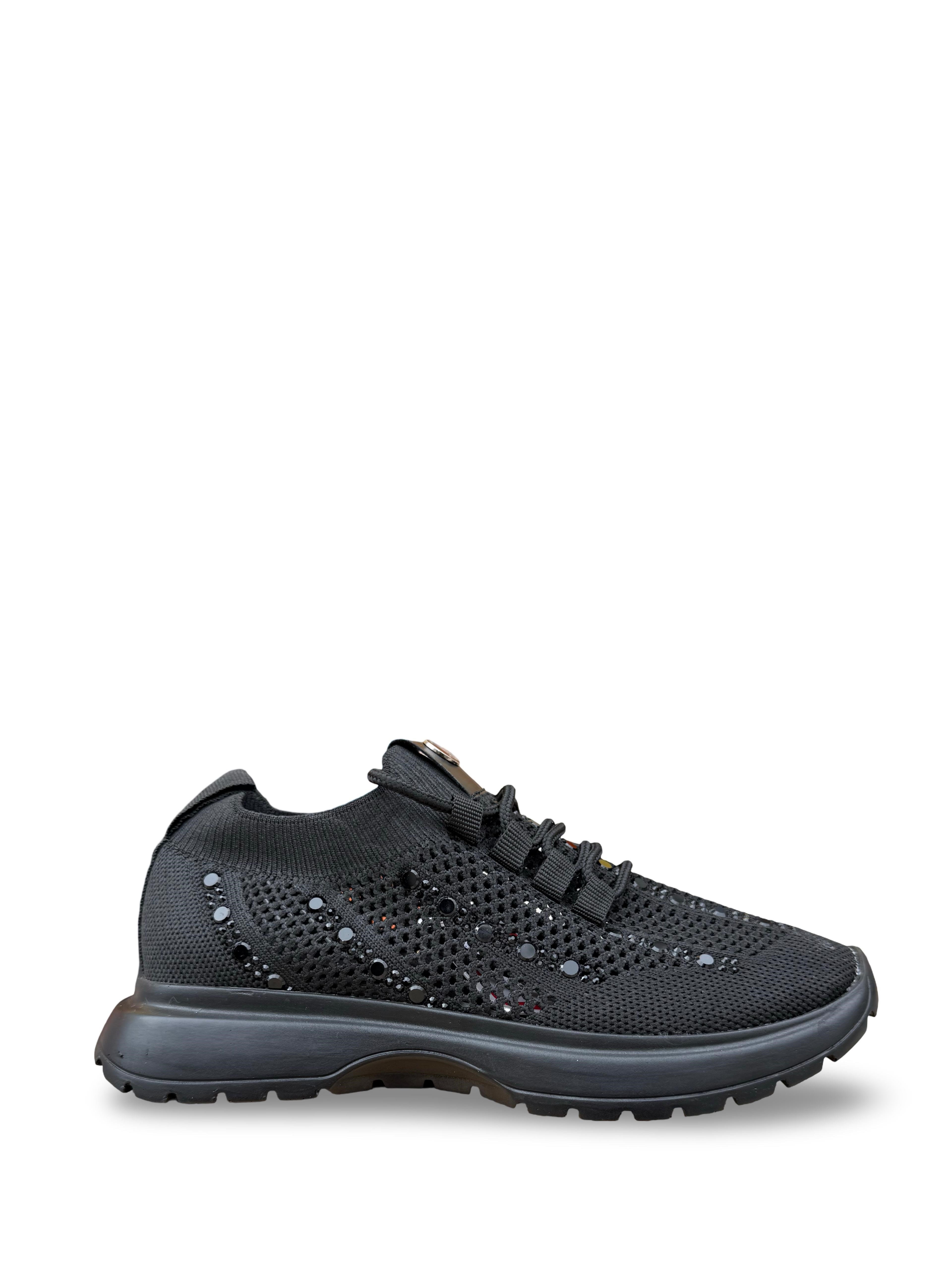 Kuum  K165203 Taş Detaylı Kadın Sneaker Siyah
