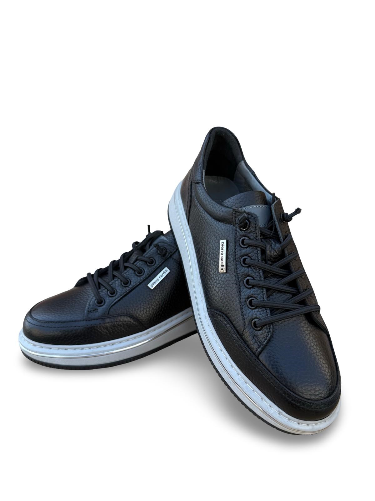 P.Cardin 26904 Hakiki Deri Comfort Taban Erkek Casual Ayakkabı Siyah