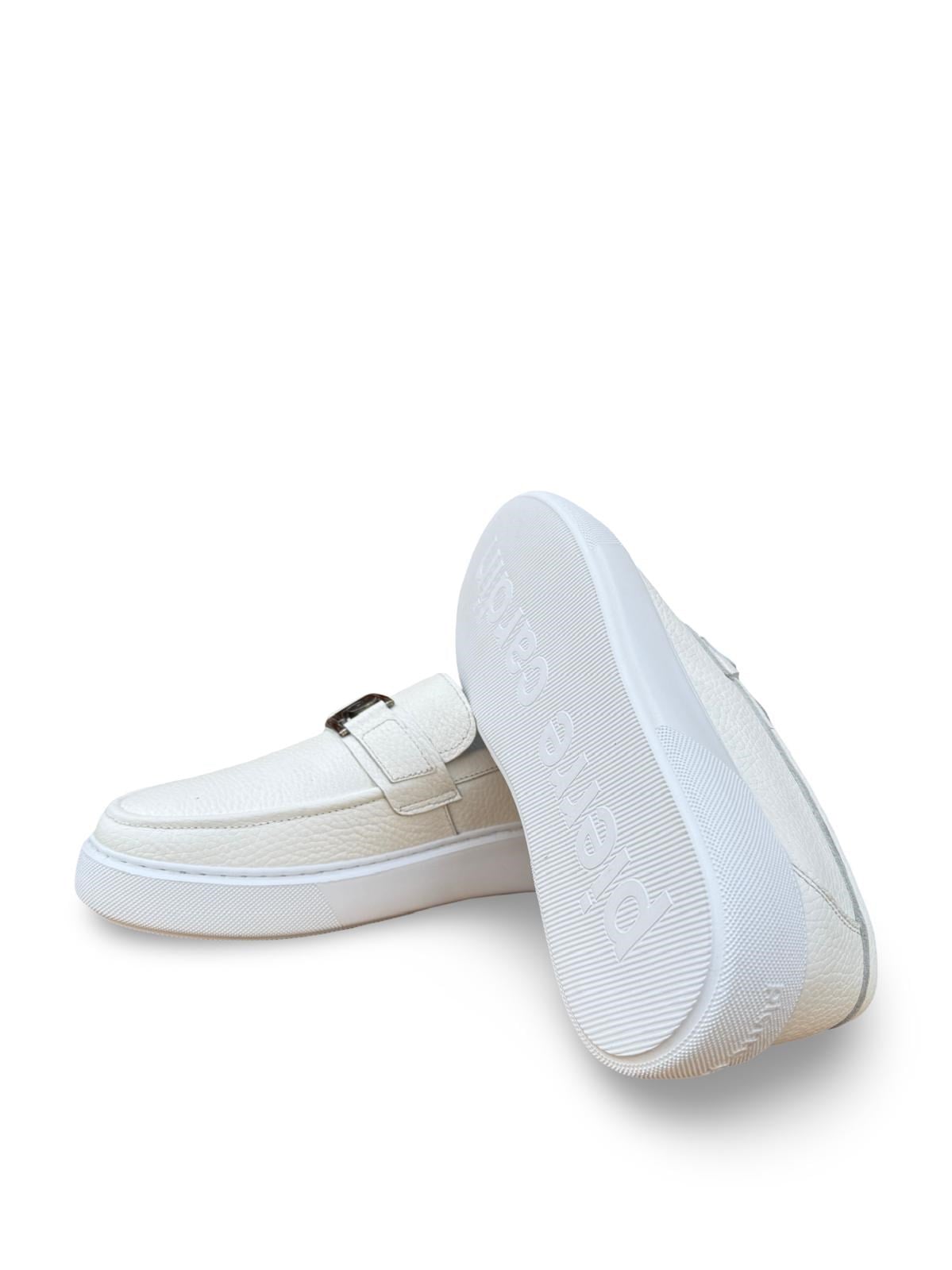 P.Cardin 192604 Hakiki Deri Erkek Loafer Ayakkabı Beyaz