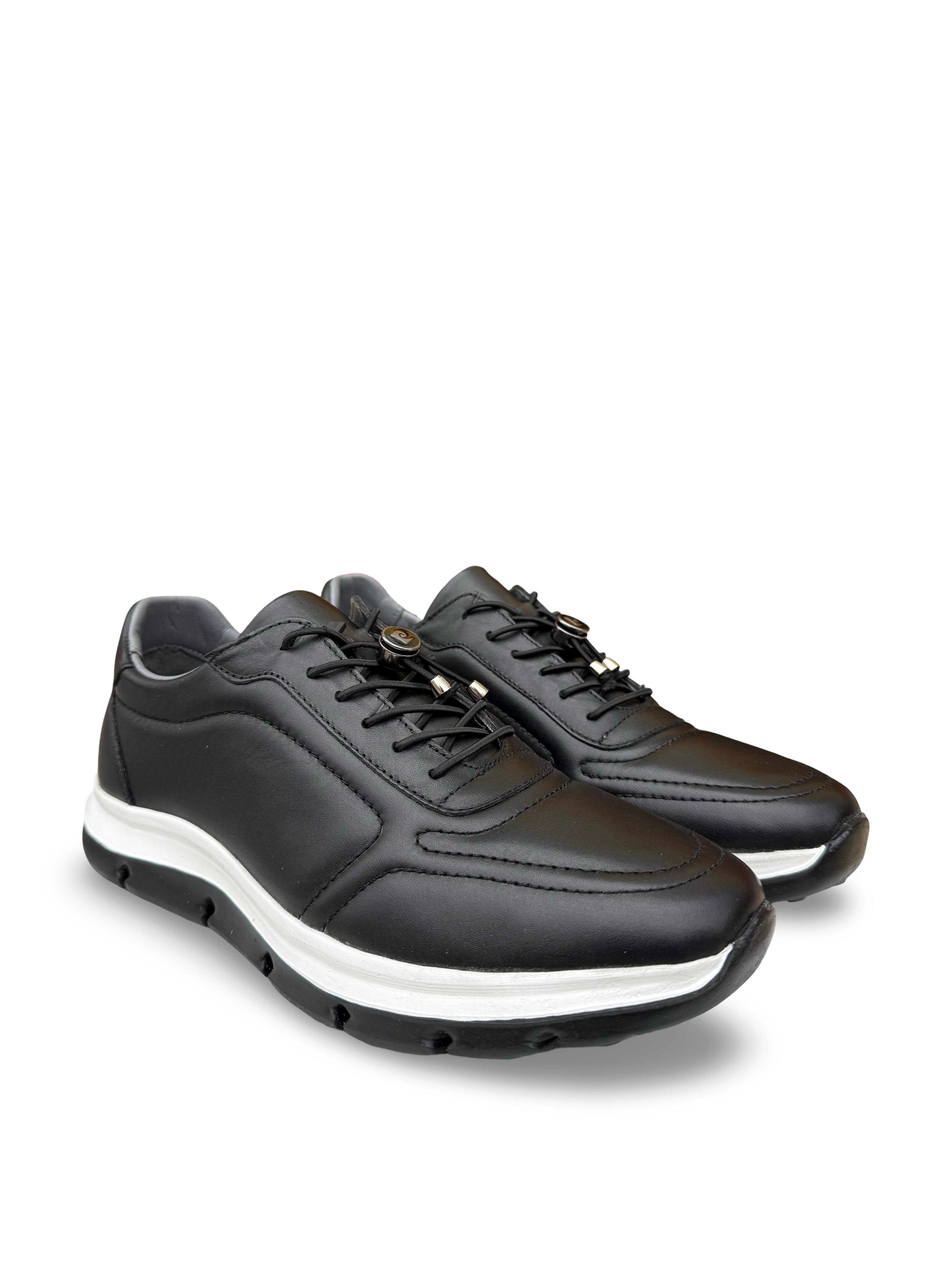 P.Cardin 43255 Hakiki Deri Erkek Comfort Taban Casual Siyah