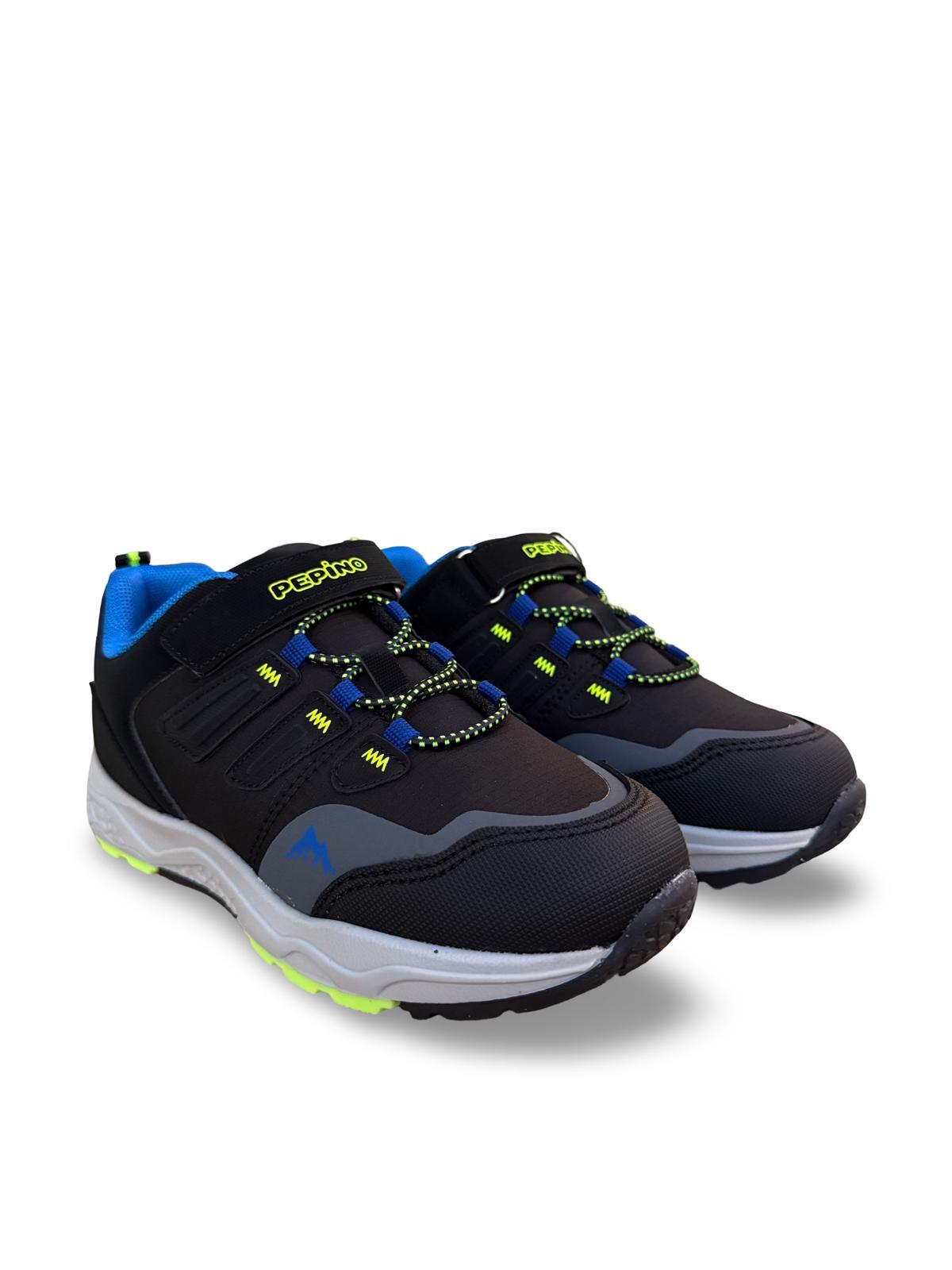 Pepino 1538 Flt  Trekking Çocuk Spor Ayakkabı Siyah Sax