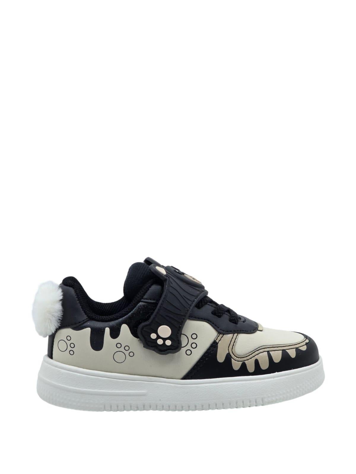 Pepino 1722Ptk Çocuk Cırtlı Sneaker Siyah Krem