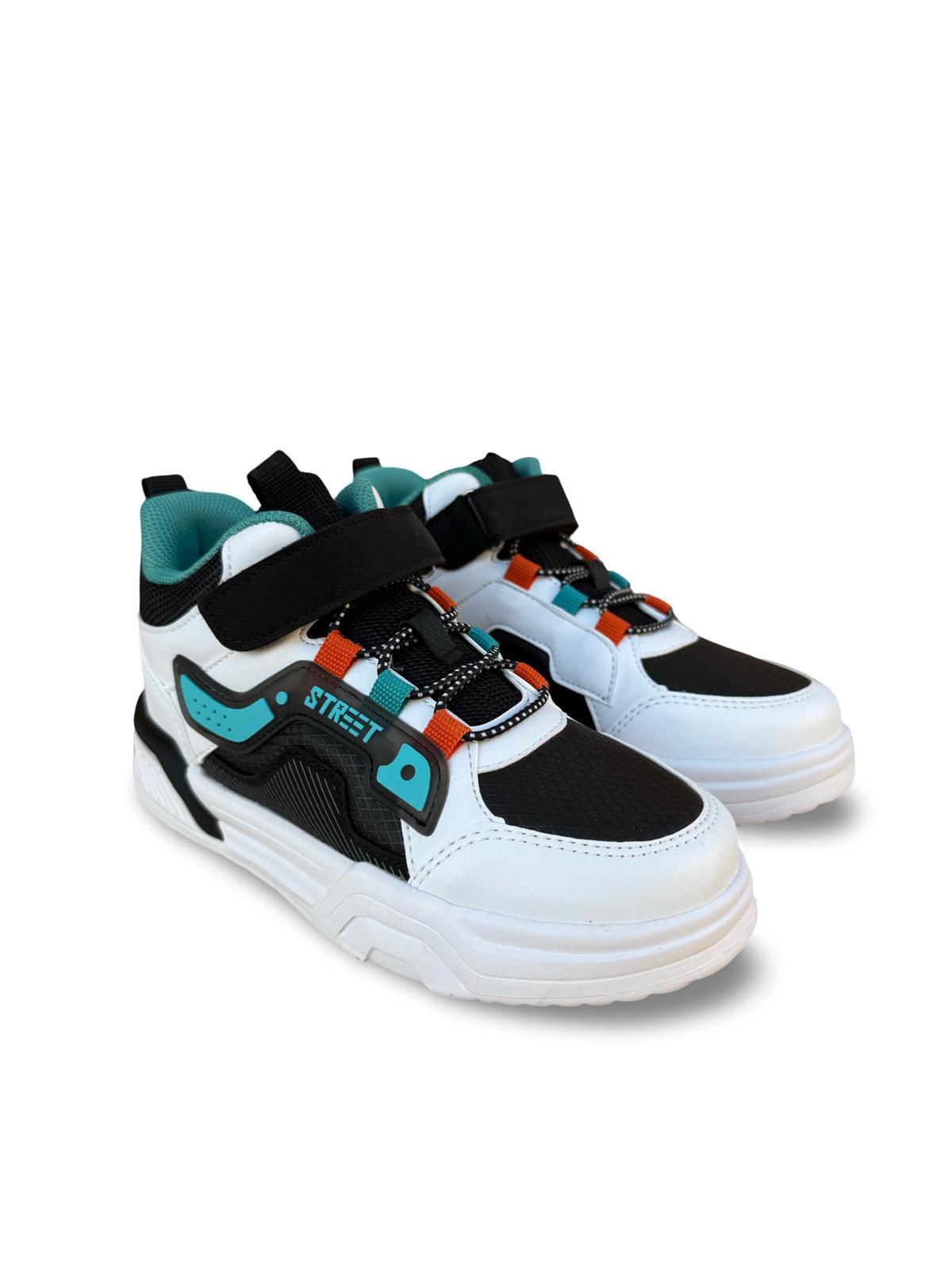 Pepino 1726Flt Çocuk Boğazlı Sneaker Siyah Beyaz