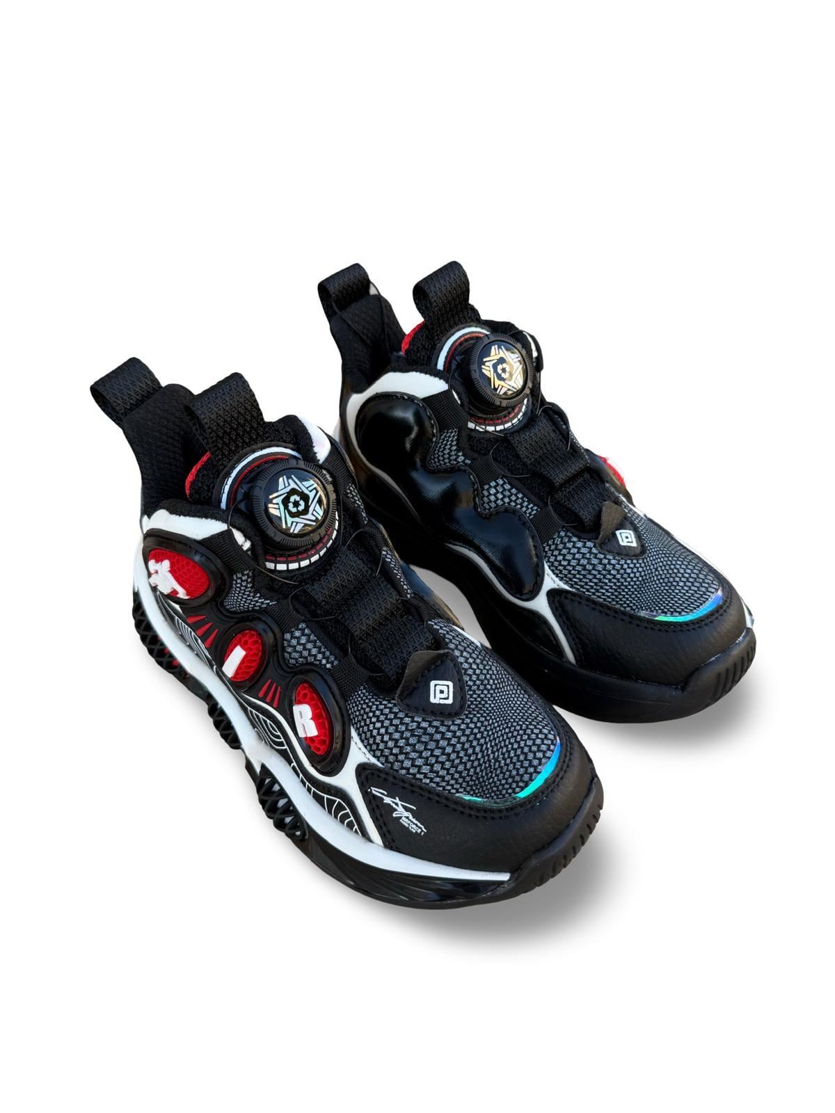 Pepino 1822Flt  Çoçuk Boğazlı Sneakers & Spor Siyah Kırmızı