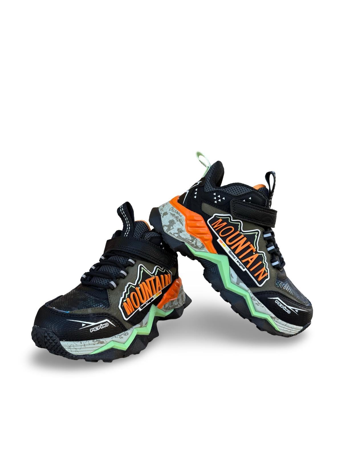 Pepino 1846Flt  Erkek Çocuk Sneaker & Spor Siyah Turuncu