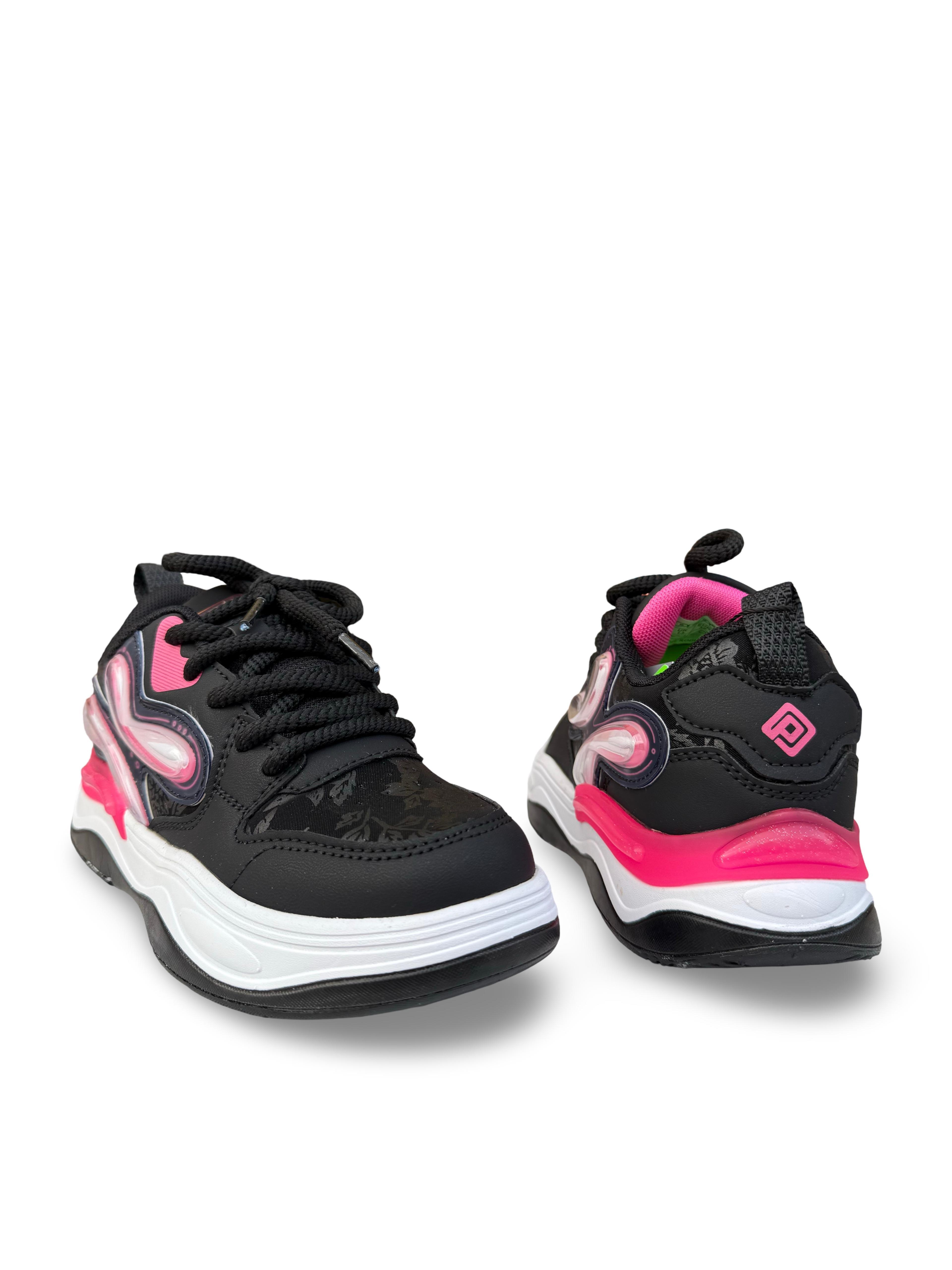 Pepino 1990Flt Çocuk Spor Sneaker Siyah Fuşya