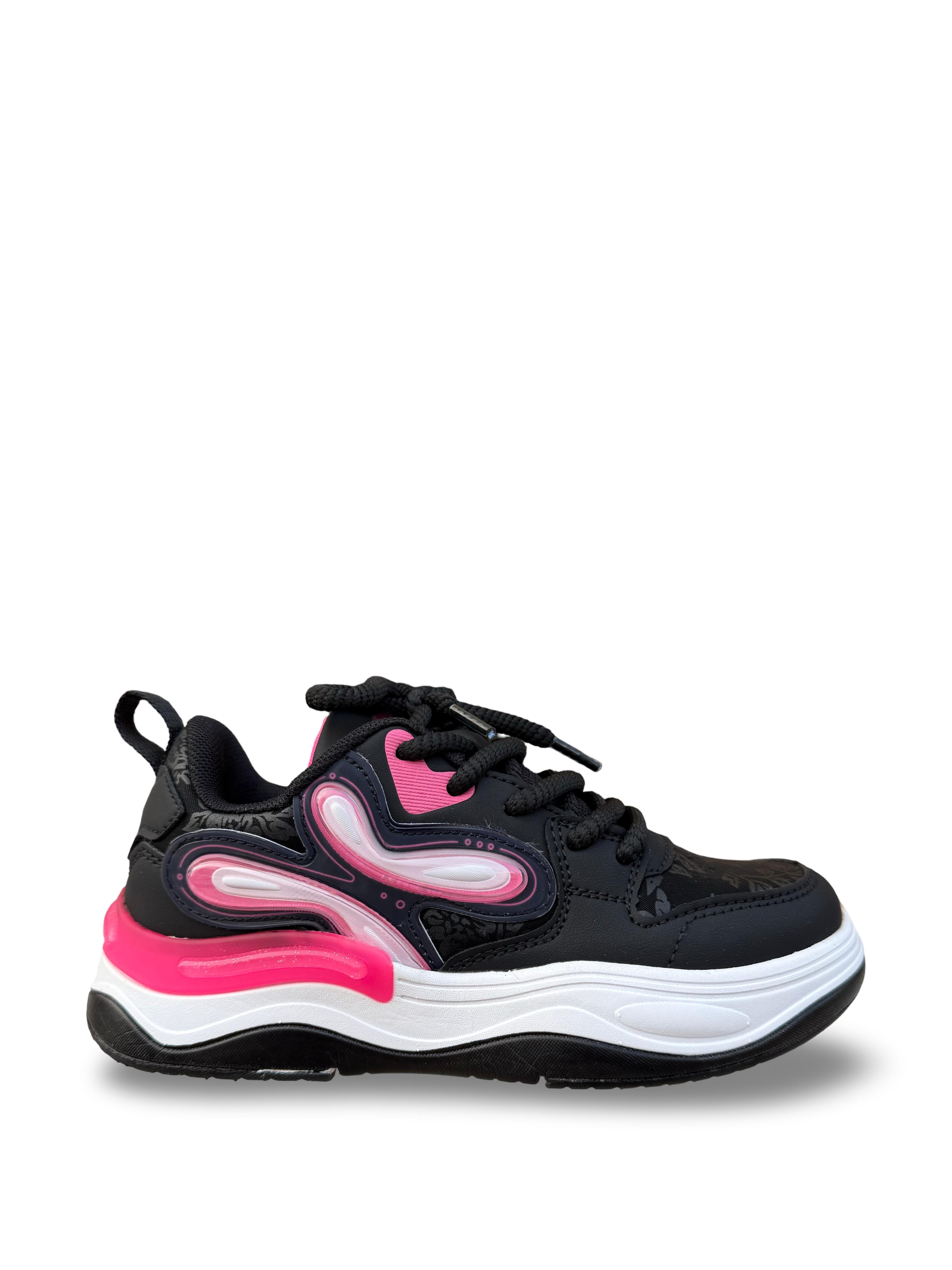Pepino 1990Flt Çocuk Spor Sneaker Siyah Fuşya