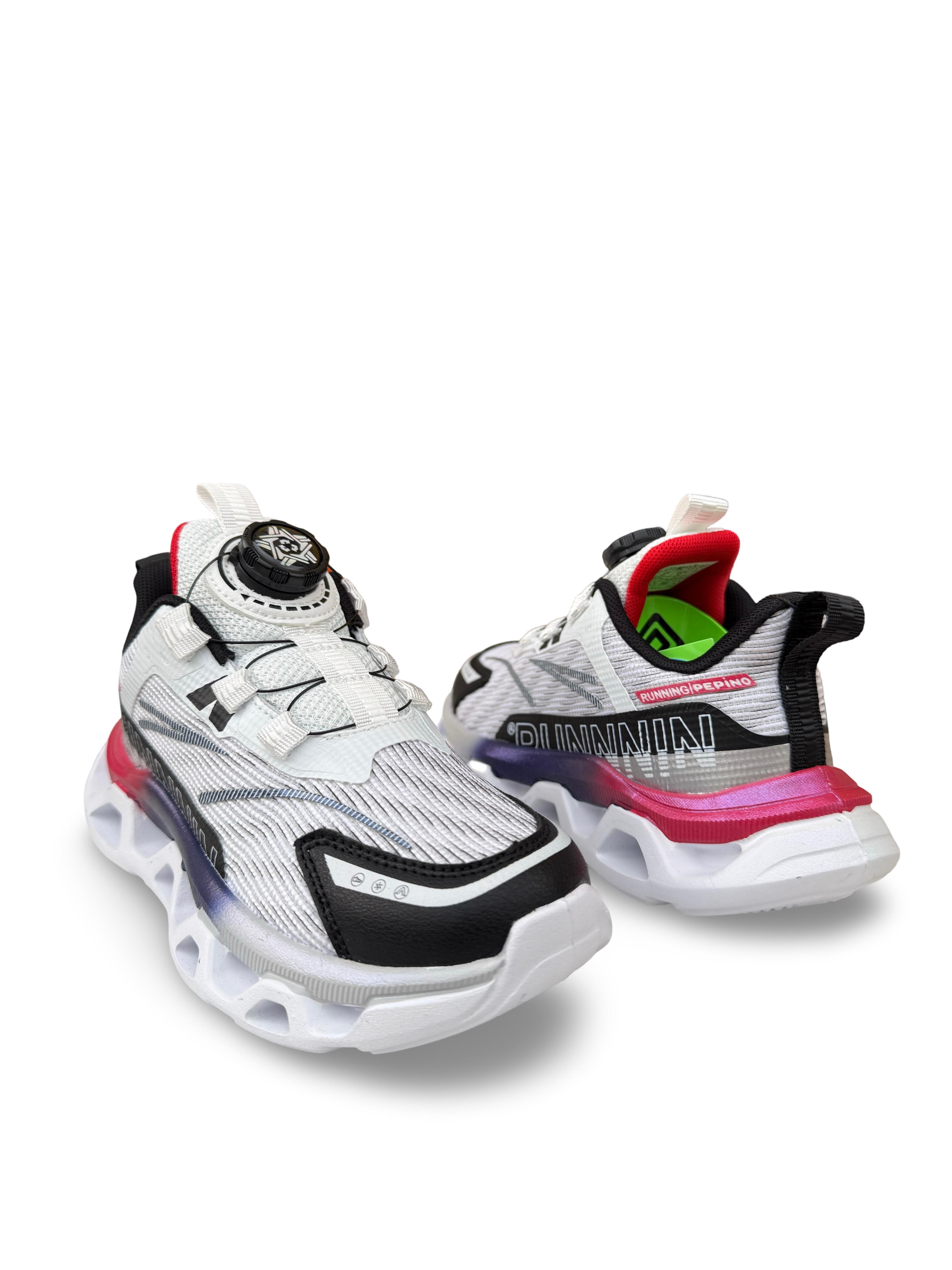 Pepino 2191Flt Aır Taban Akıllı Bağıcık Çocuk Sneaker Beyaz Siyah