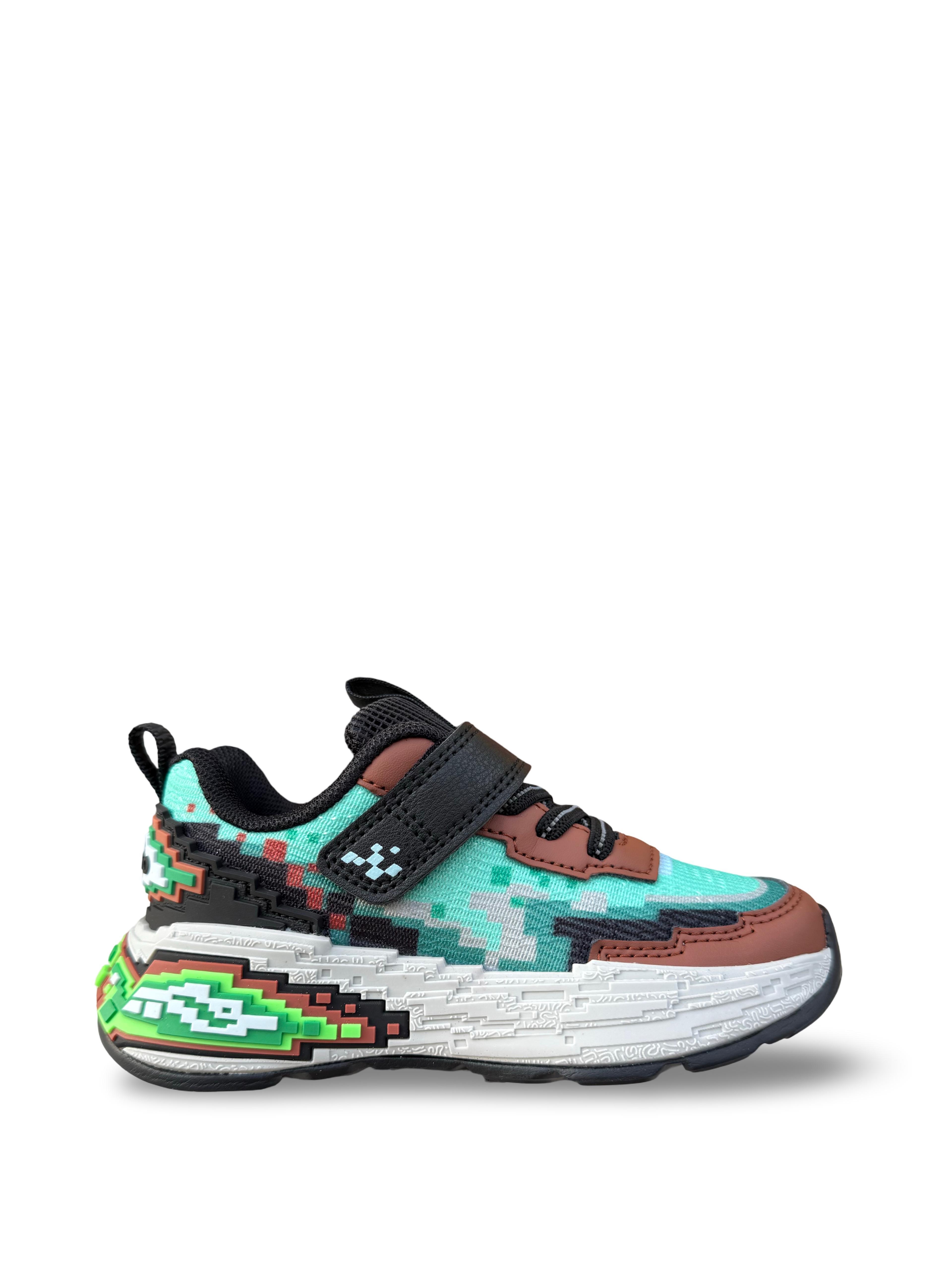 Pepino 2216Flt Çocuk Rahat Sneaker Kahve Siyah