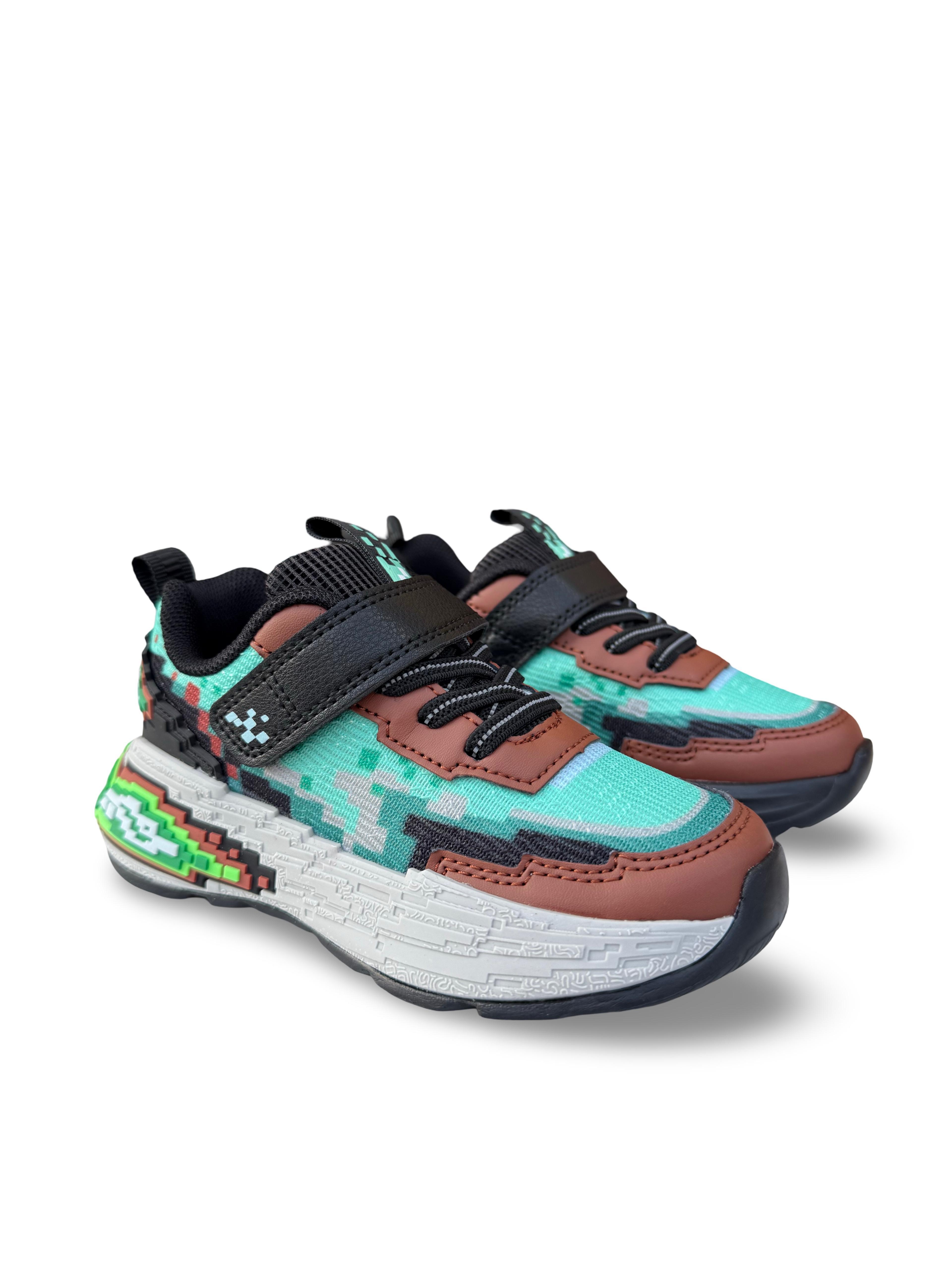 Pepino 2216Flt Çocuk Rahat Sneaker Kahve Siyah
