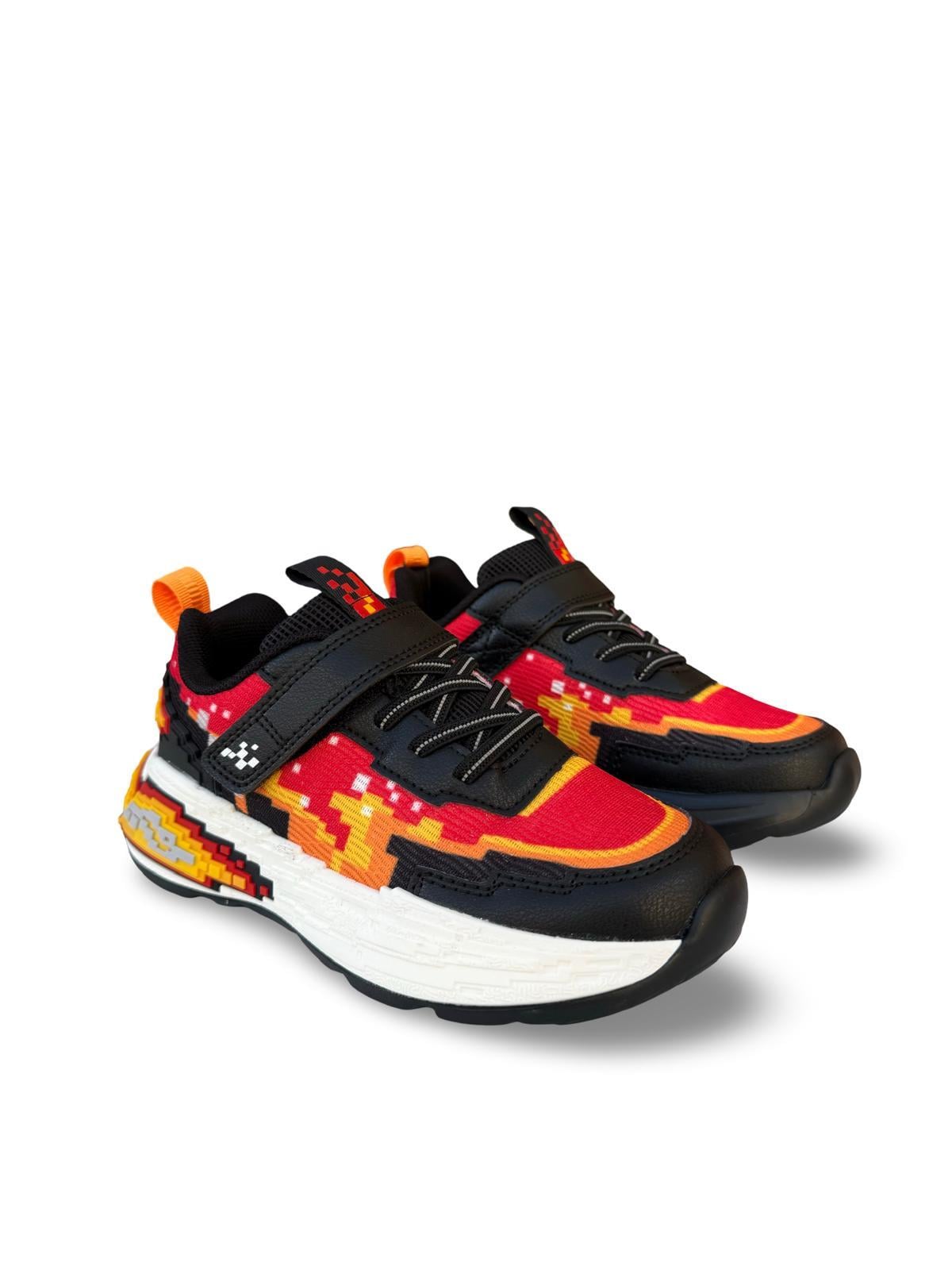 Pepino 2216Ptk Çocuk Rahat Sneaker Siyah Kırmızı
