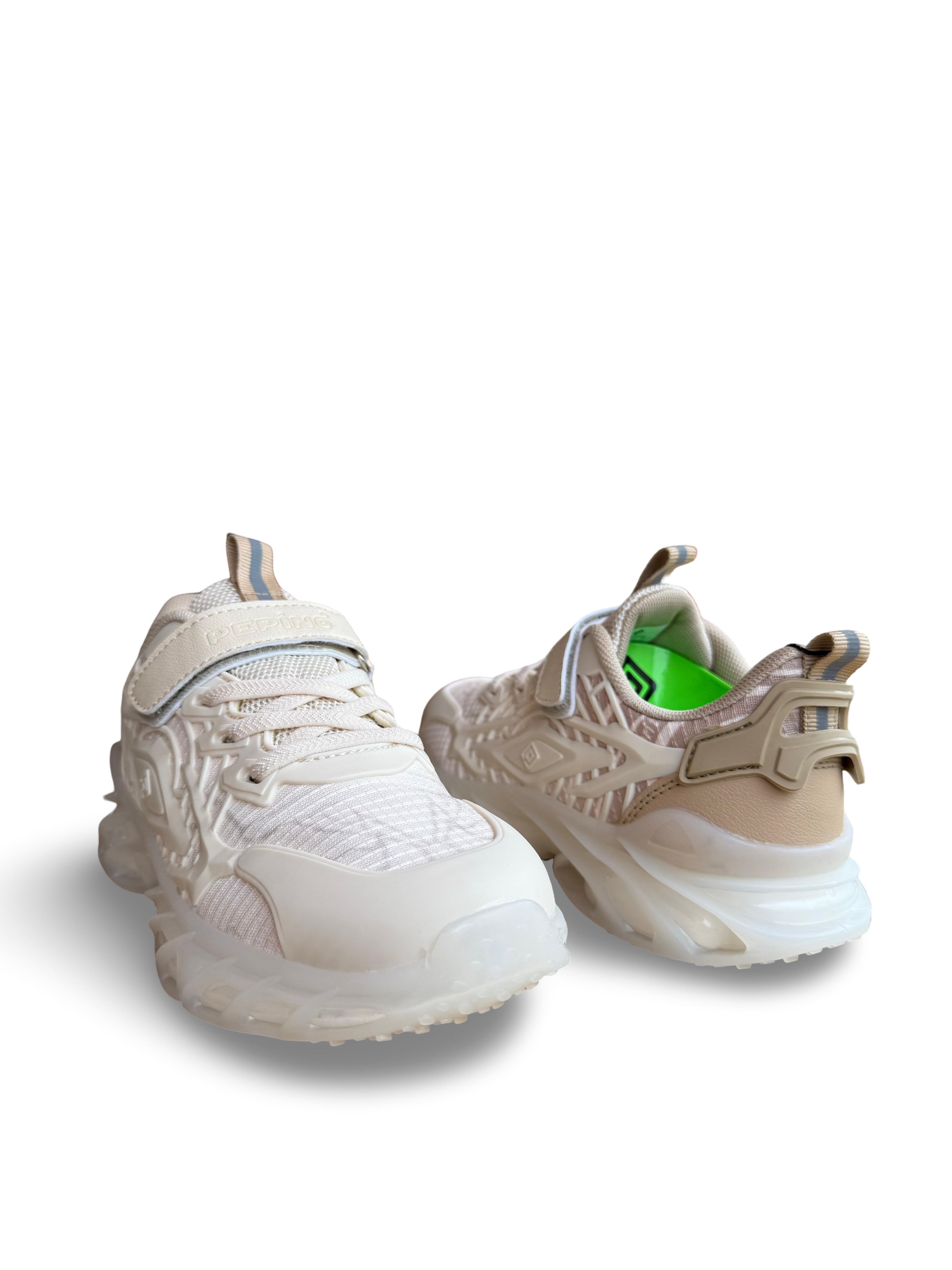 Pepino 2242Flt Çocuk Unısex Sneaker Spor Krem