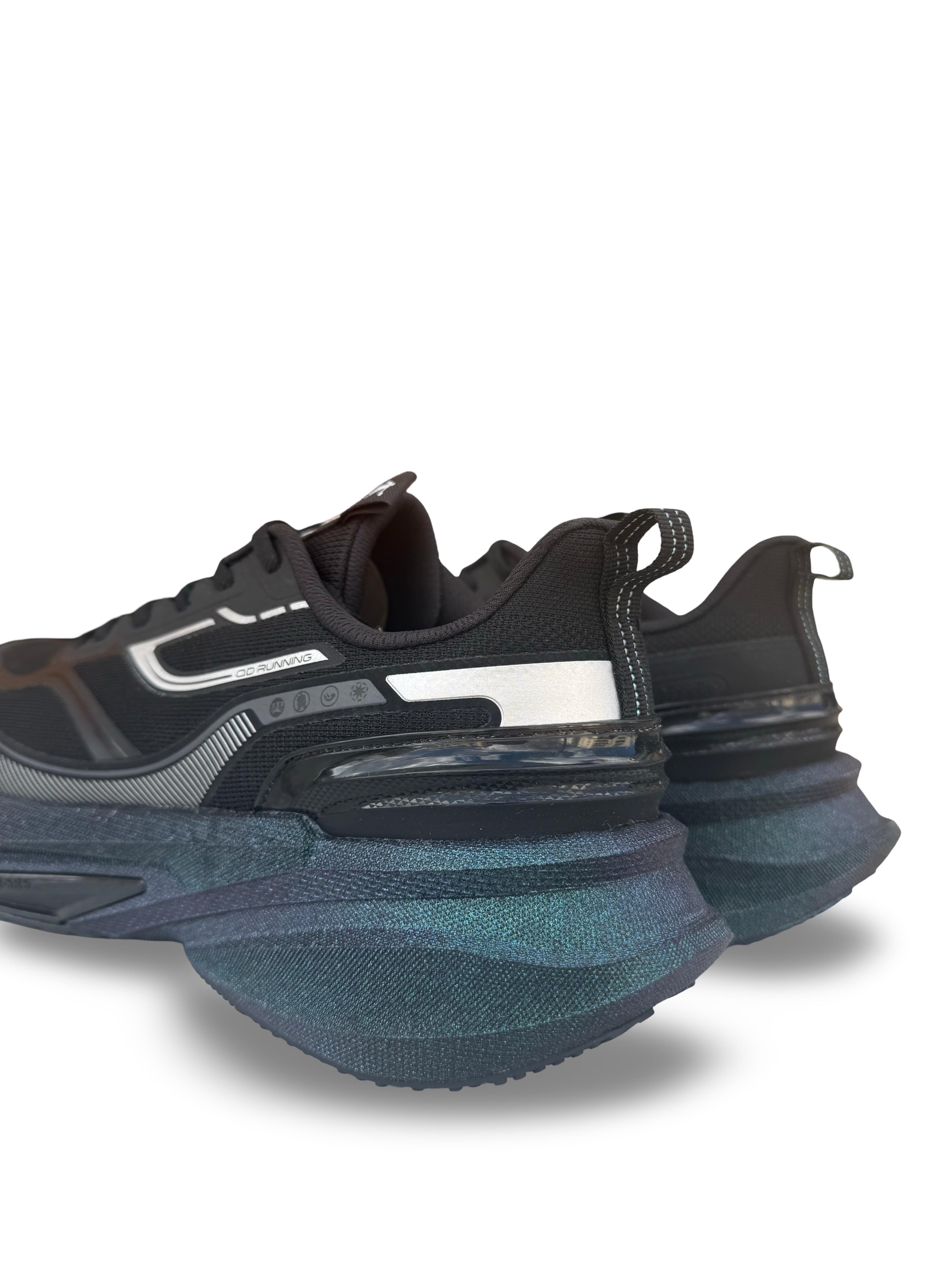QHB023254210 Büyük Numara Eva Taban Erkek Spor Sneaker Siyah