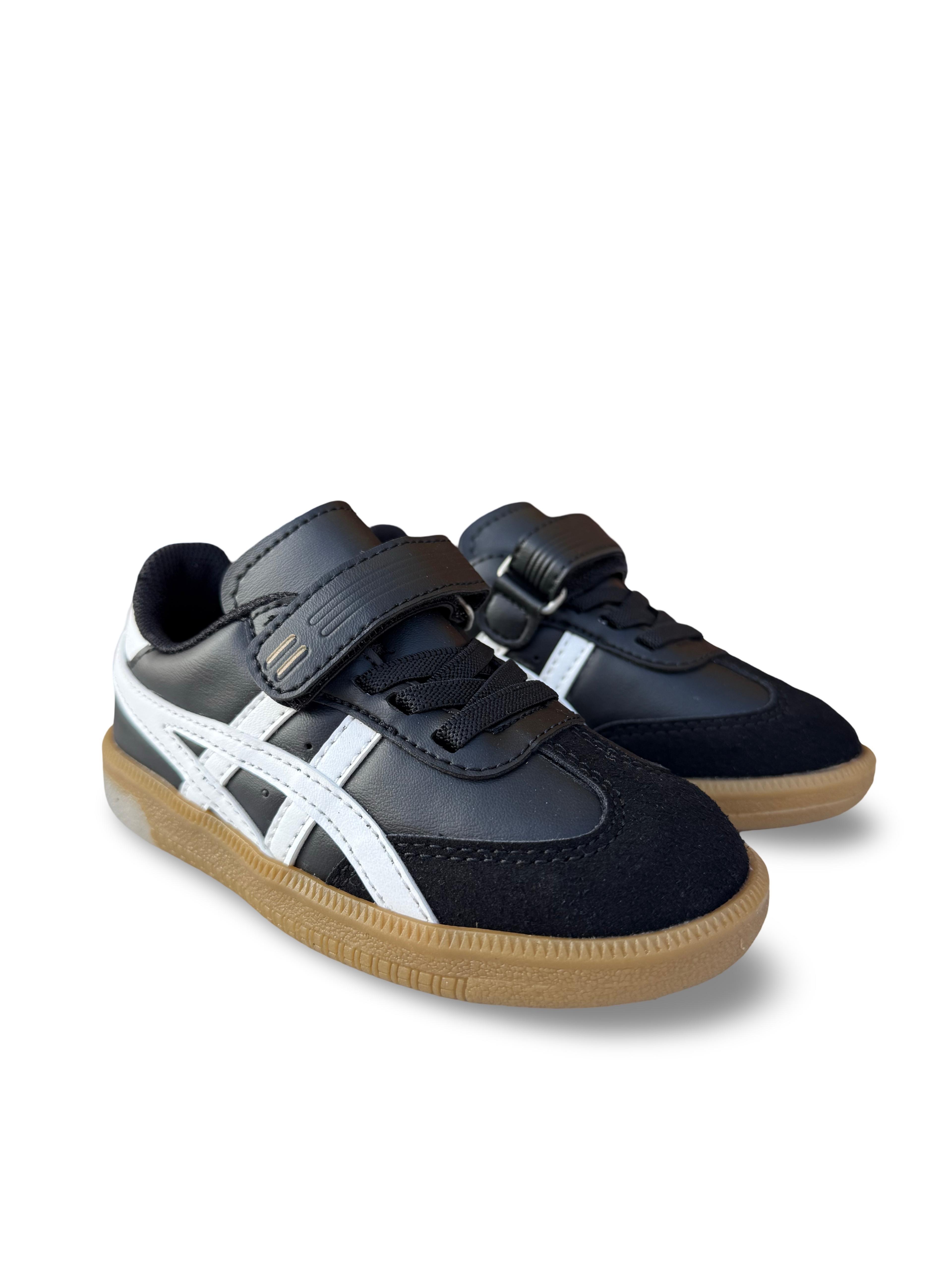 Tayger P5910 Cırtlı Çocuk Spor Sneaker Siyah Beyaz