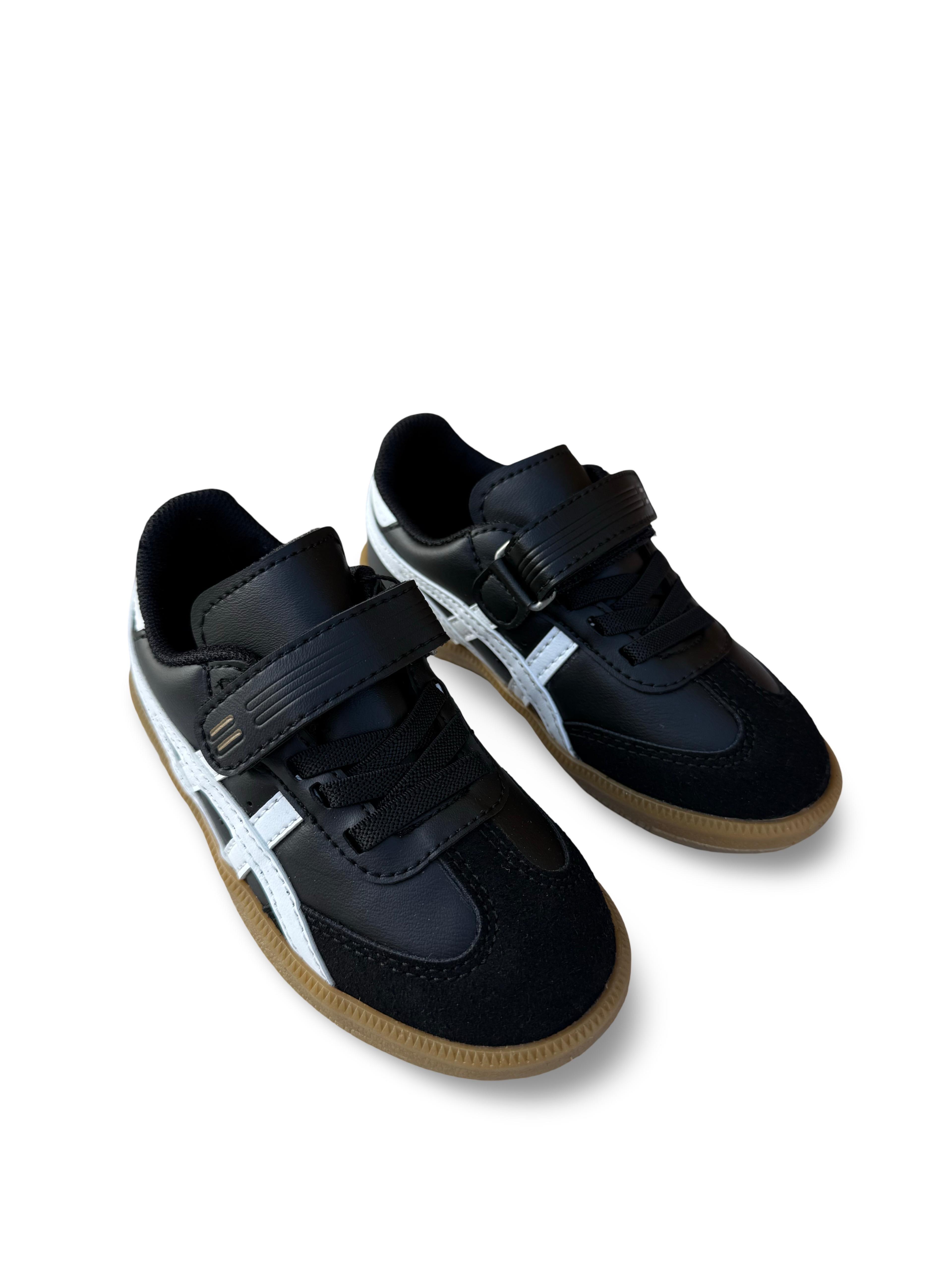 Tayger P5910 Cırtlı Çocuk Spor Sneaker Siyah Beyaz