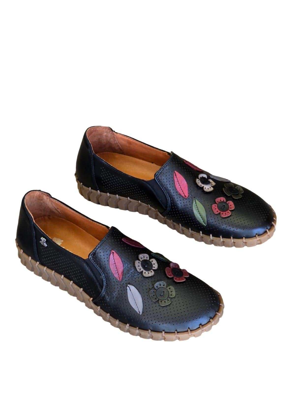 Venüs 2010719Y Hakiki Deri Saraçlı Kadın Casual Siyah