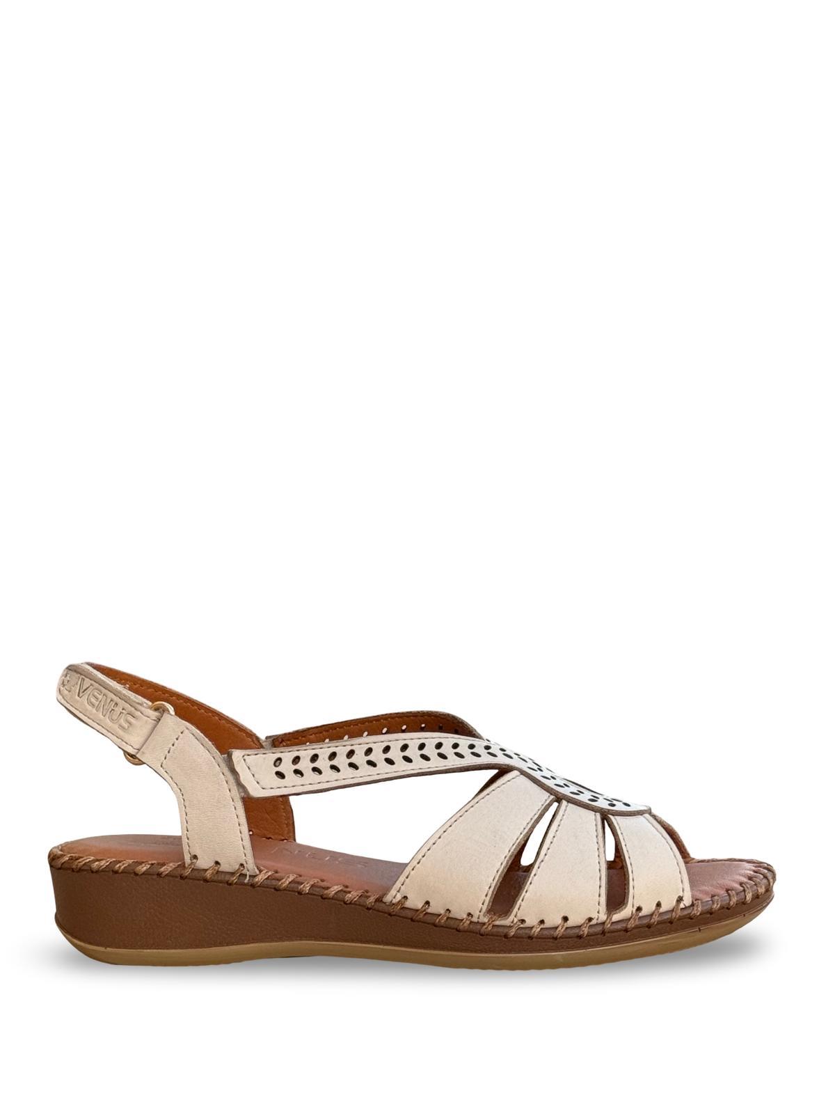 Venüs 2313711Y Hakiki Deri Comfort Taban Kadın Sandalet Bej