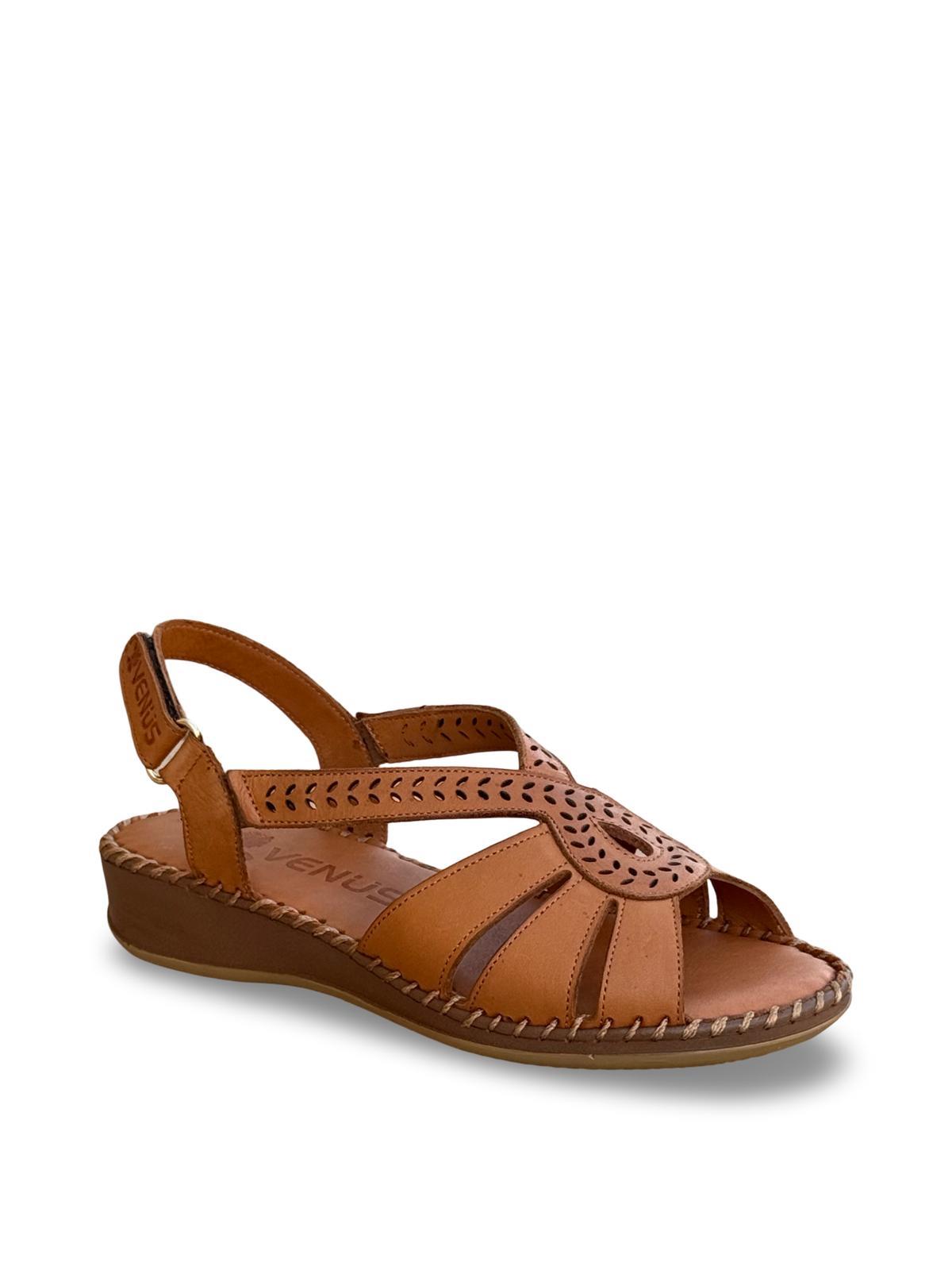 Venüs 2313711Y Hakiki Deri Comfort Taban Kadın Sandalet Taba