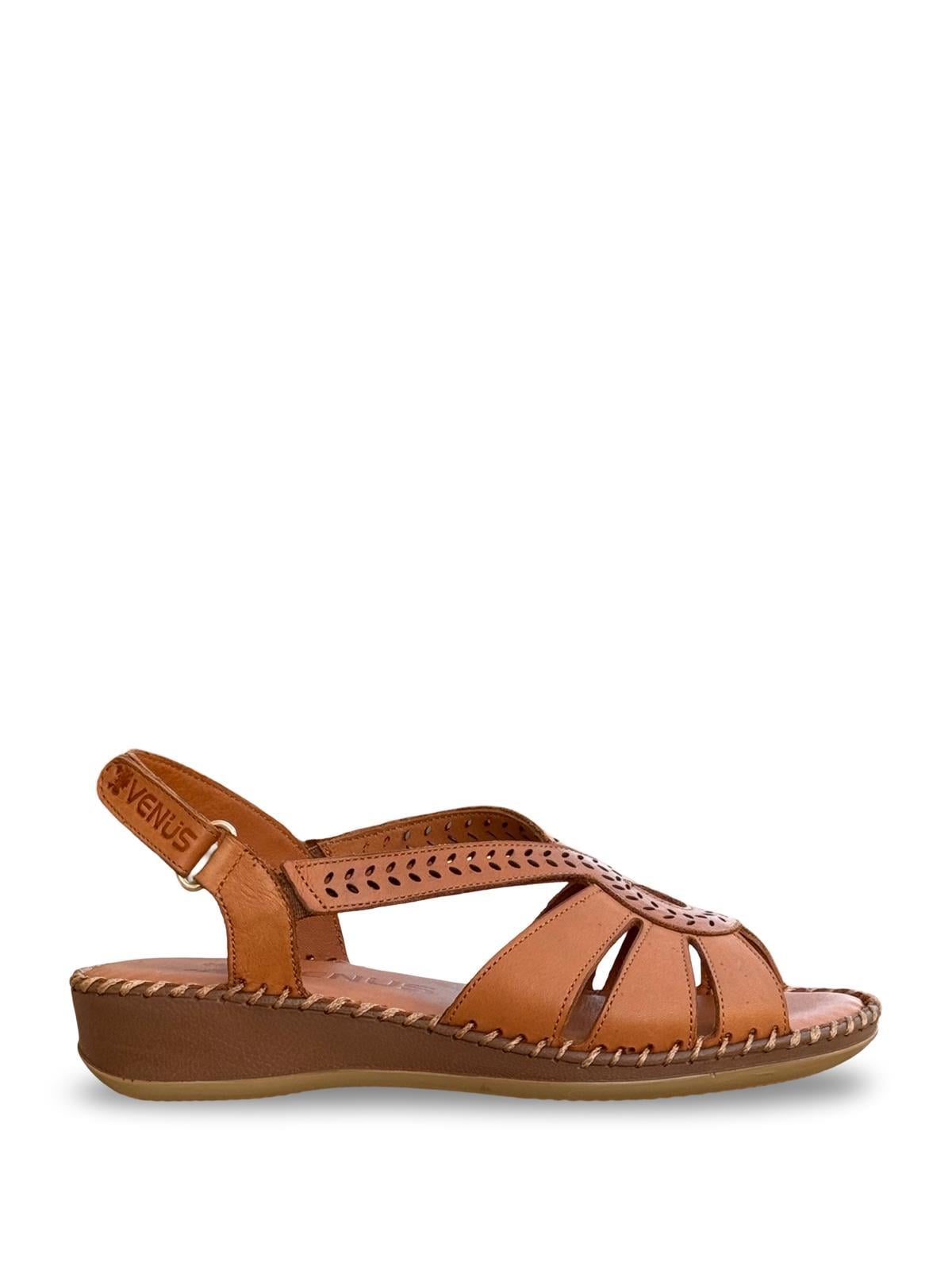 Venüs 2313711Y Hakiki Deri Comfort Taban Kadın Sandalet Taba