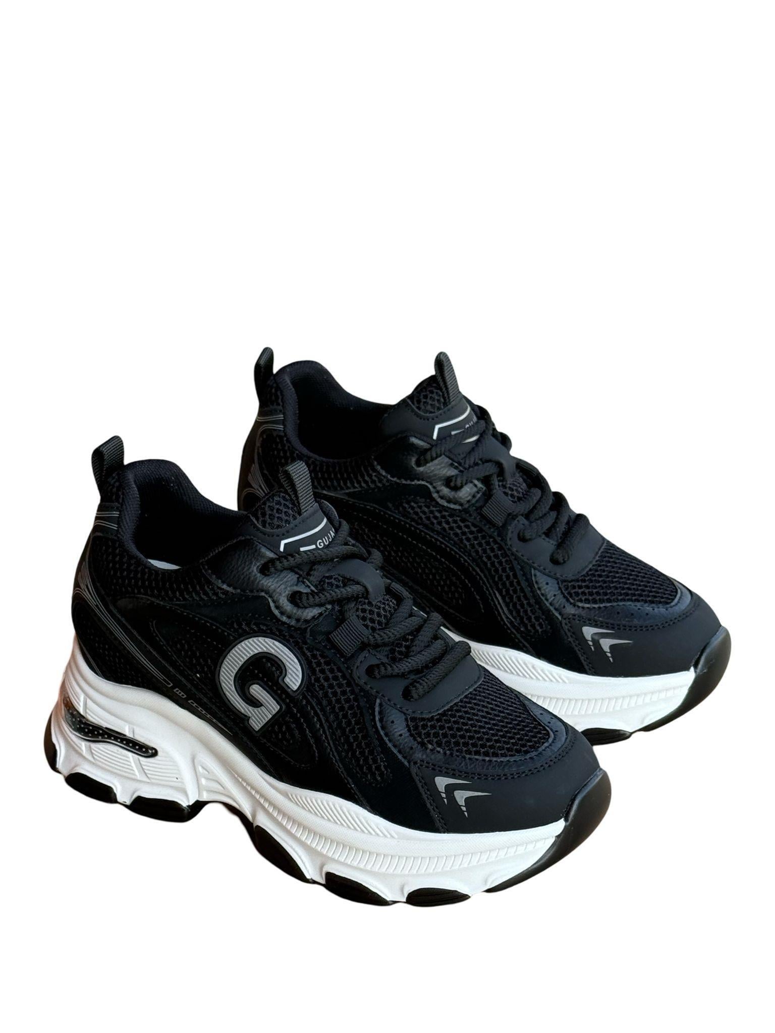 Yalınayak 25Y323 Kadın Aır Taban Sneaker Spor Siyah